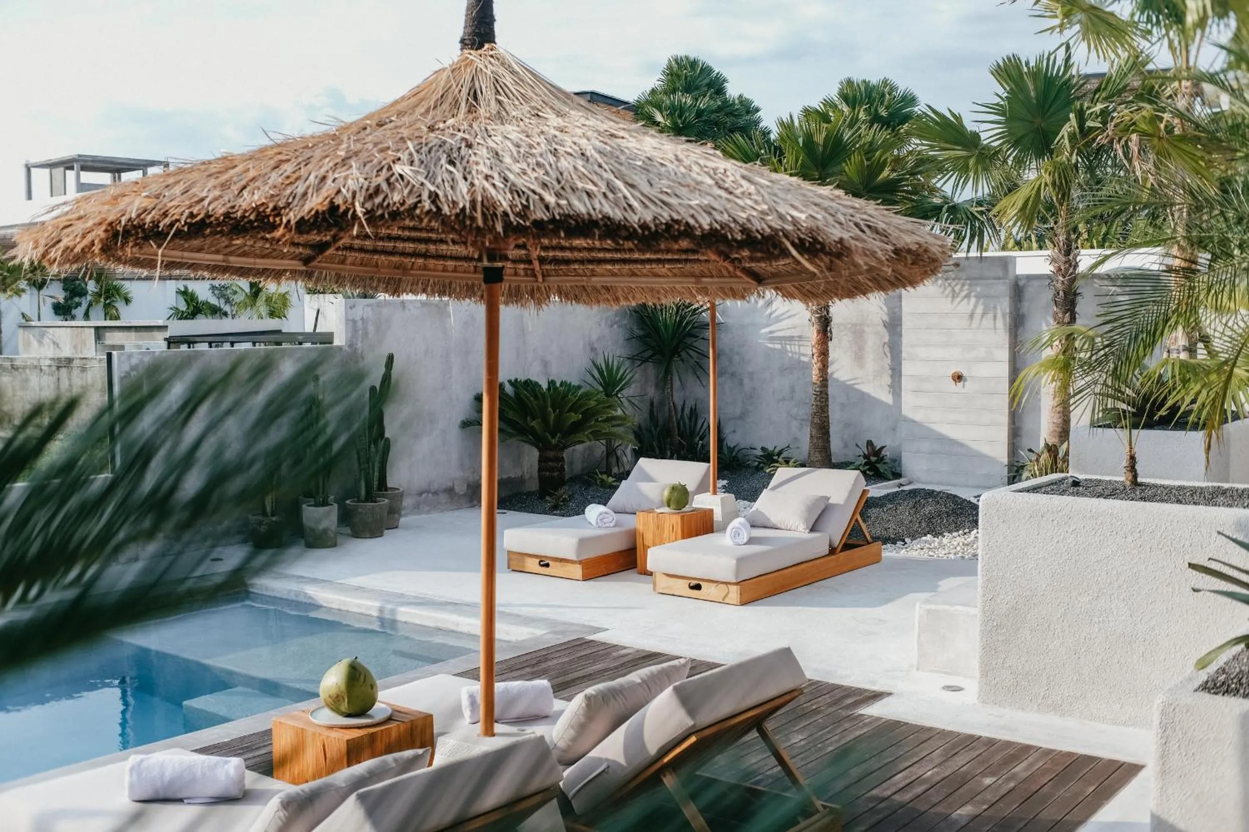 sunbed in Concrete Retreat Villa