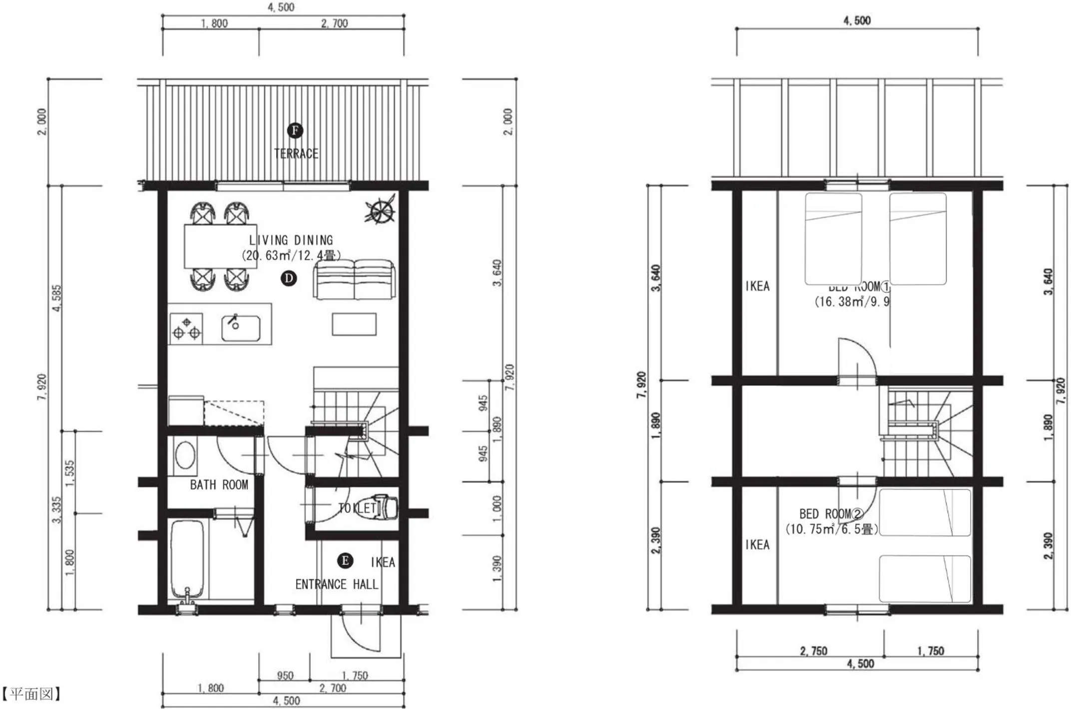 Floor plan in Nasu Townhouse N-3