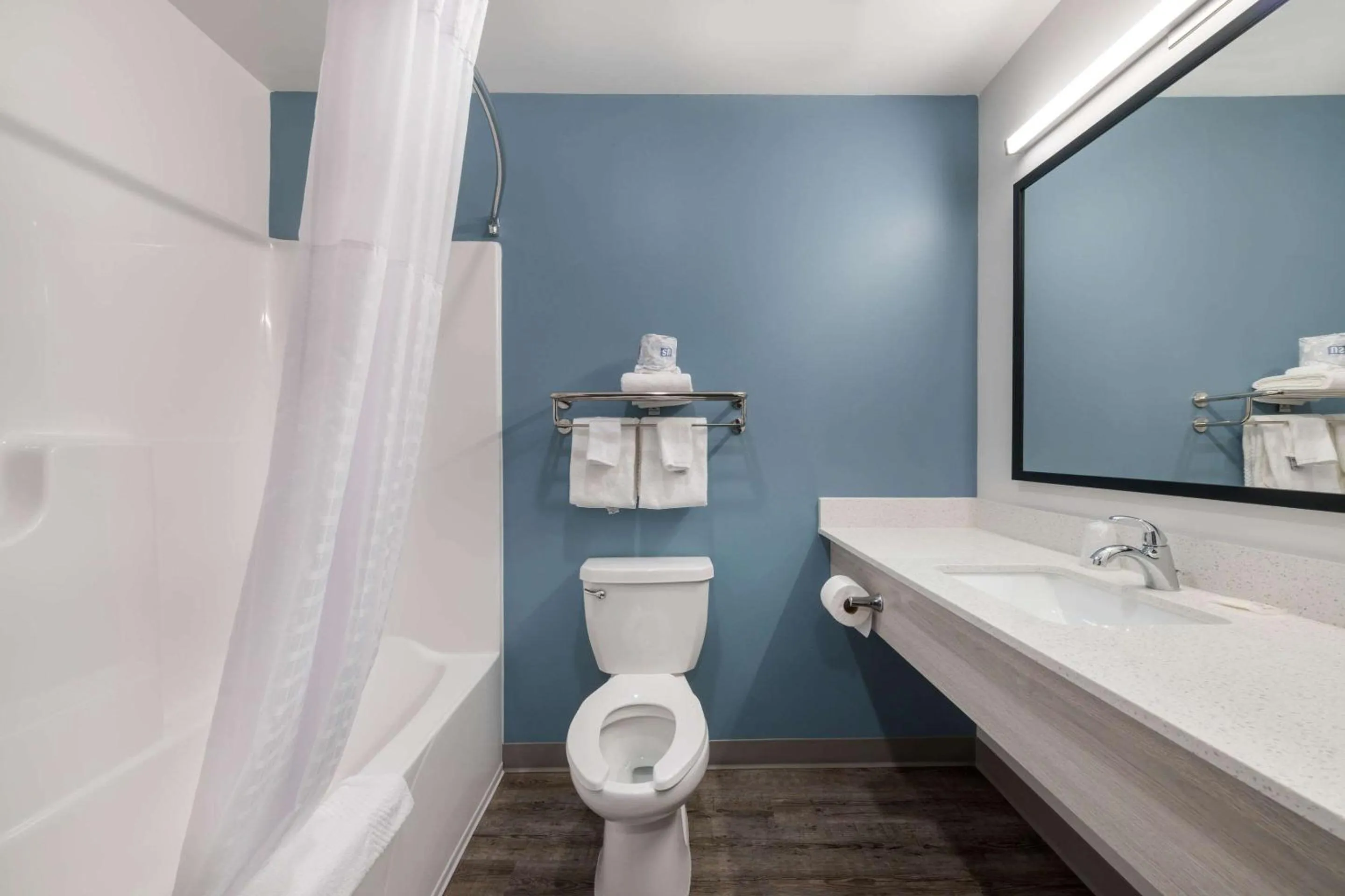 Bathroom in WoodSpring Suites Concord-Charlotte Speedway