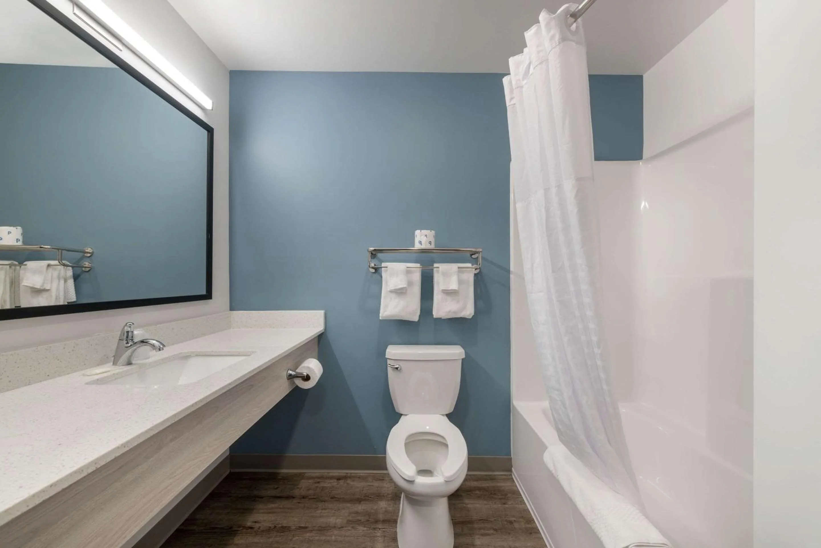 Bathroom in WoodSpring Suites Concord-Charlotte Speedway