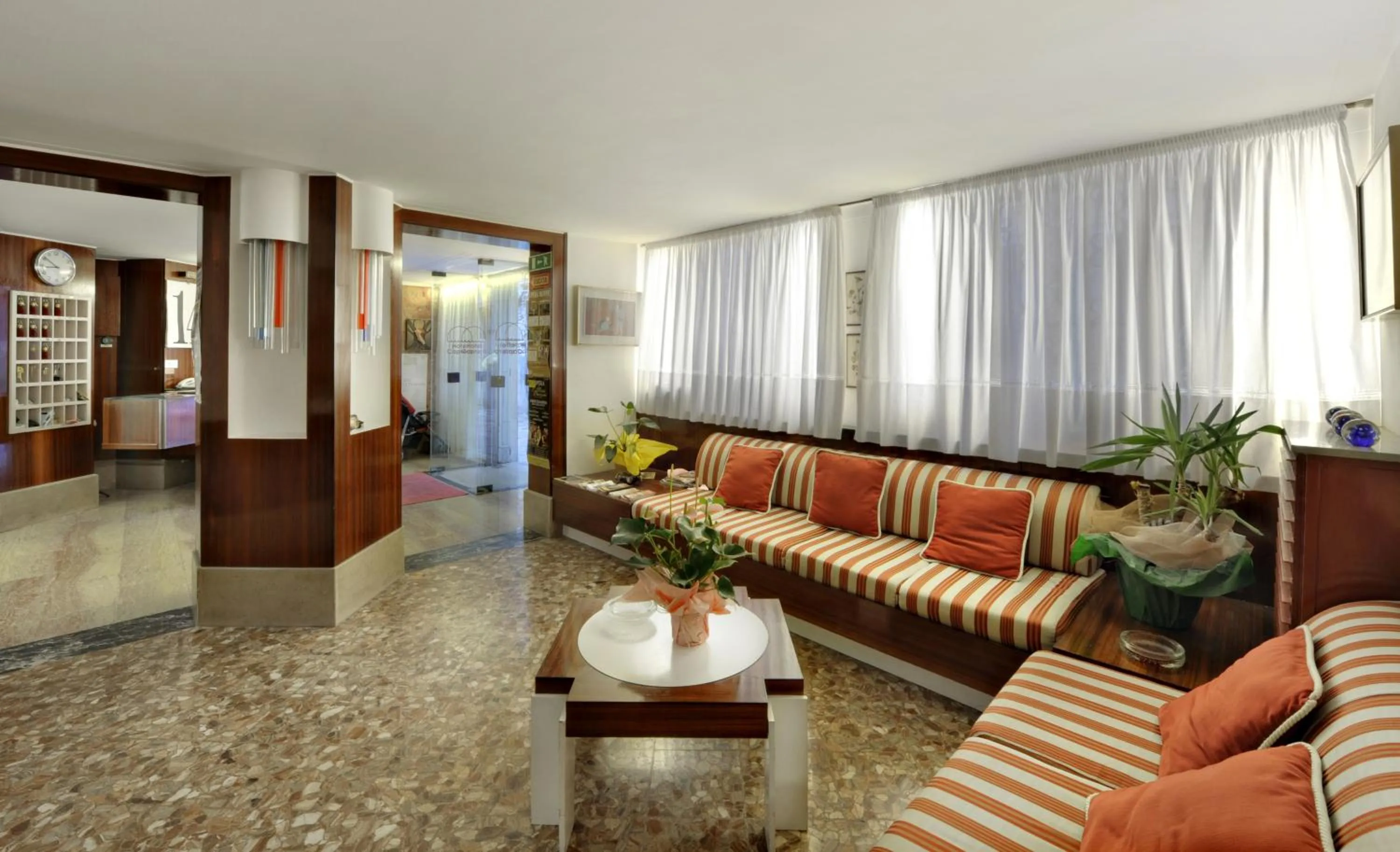 Lobby or reception in Hotel Caprera