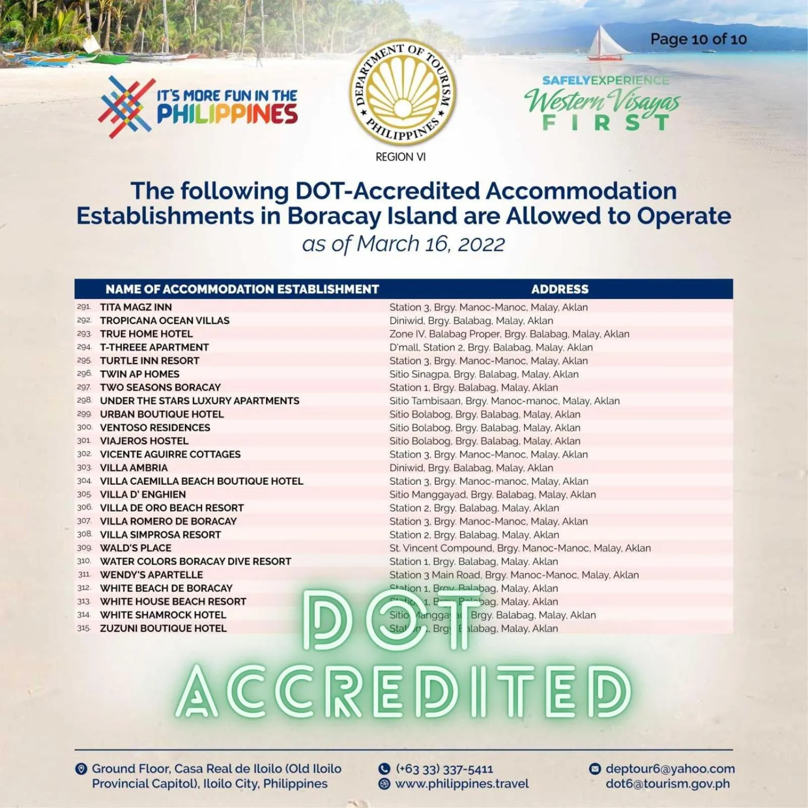 Logo/Certificate/Sign in White Shamrock Beach Hotel