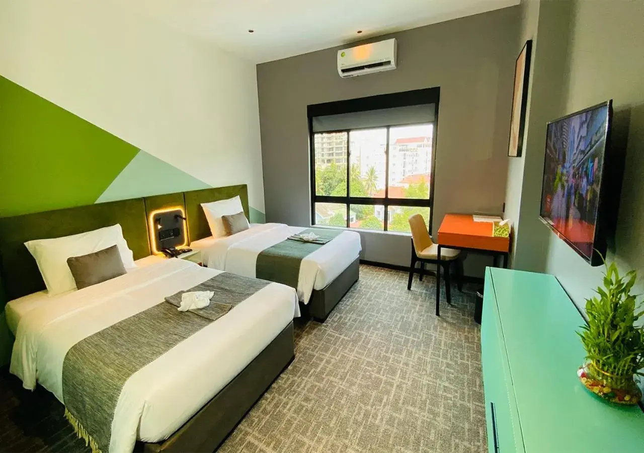 Standard Twin Room with Mountain View in Siha Treasure Hotel Standard Twin Room with Mountain View in Siha Treasure Hotel