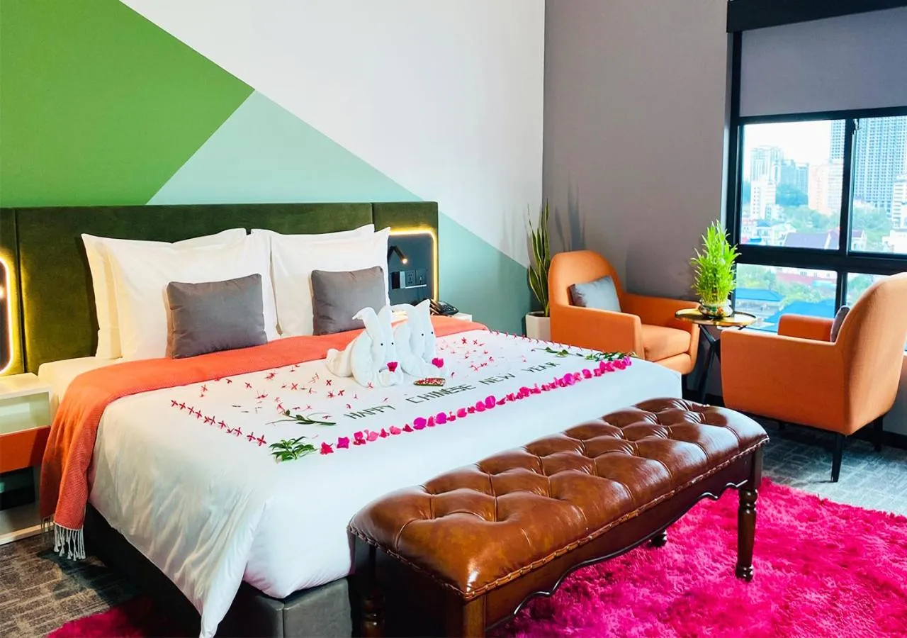 Bed in Siha Treasure Hotel