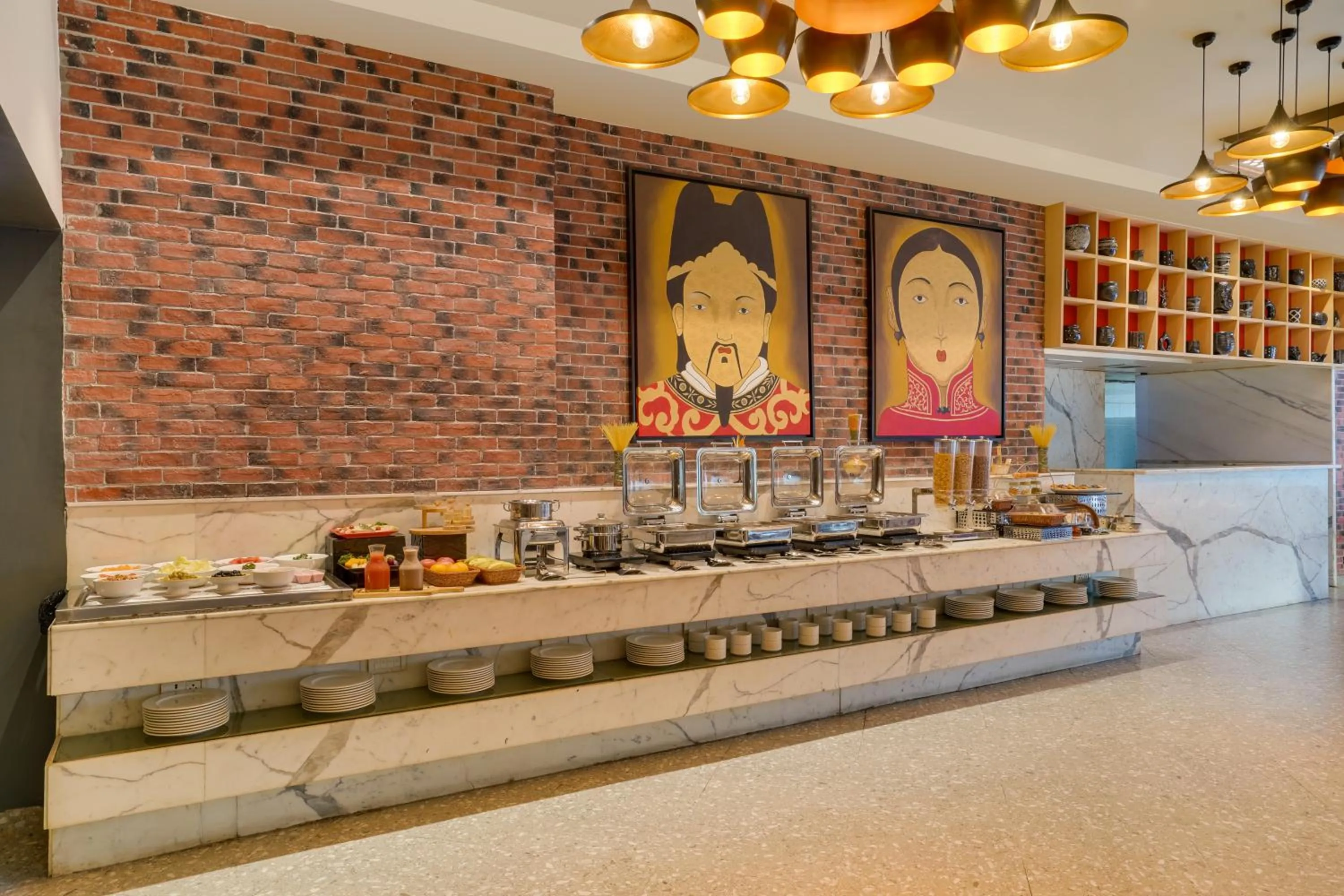 Buffet breakfast in Lemon Tree Hotel, Centre Point, Jamshedpur