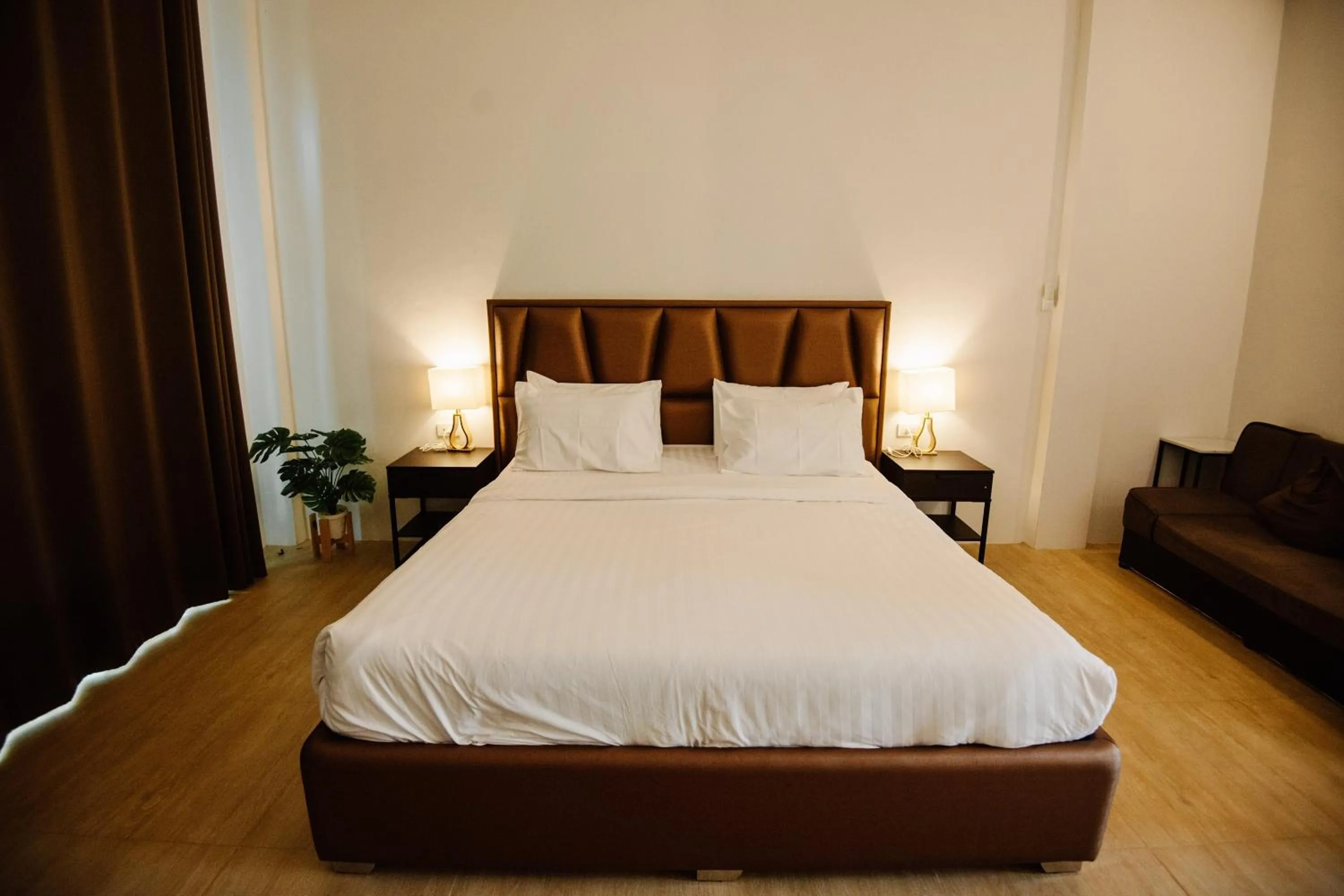 Bed in Phorpun Resort Lampang