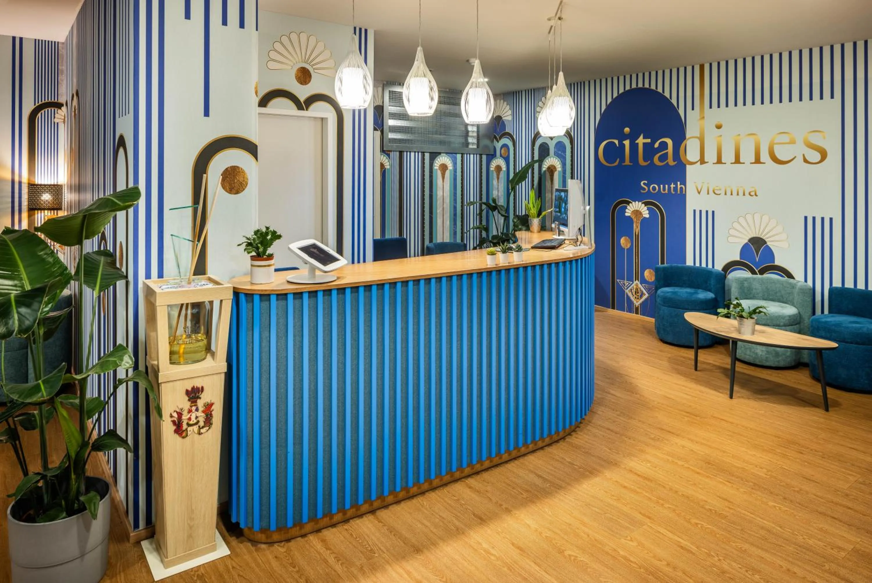 Lobby or reception in Citadines South Vienna