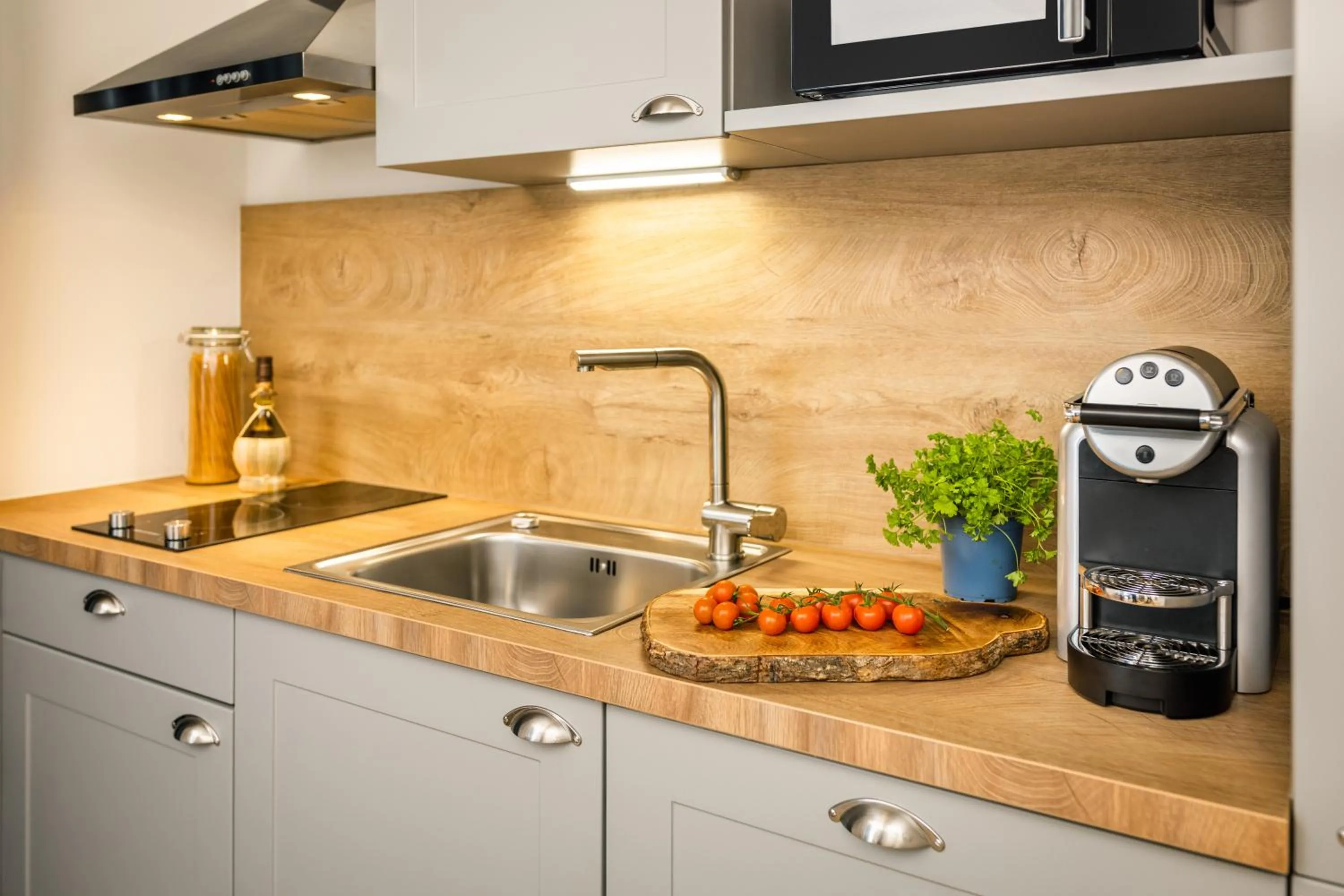 kitchen in Citadines South Vienna