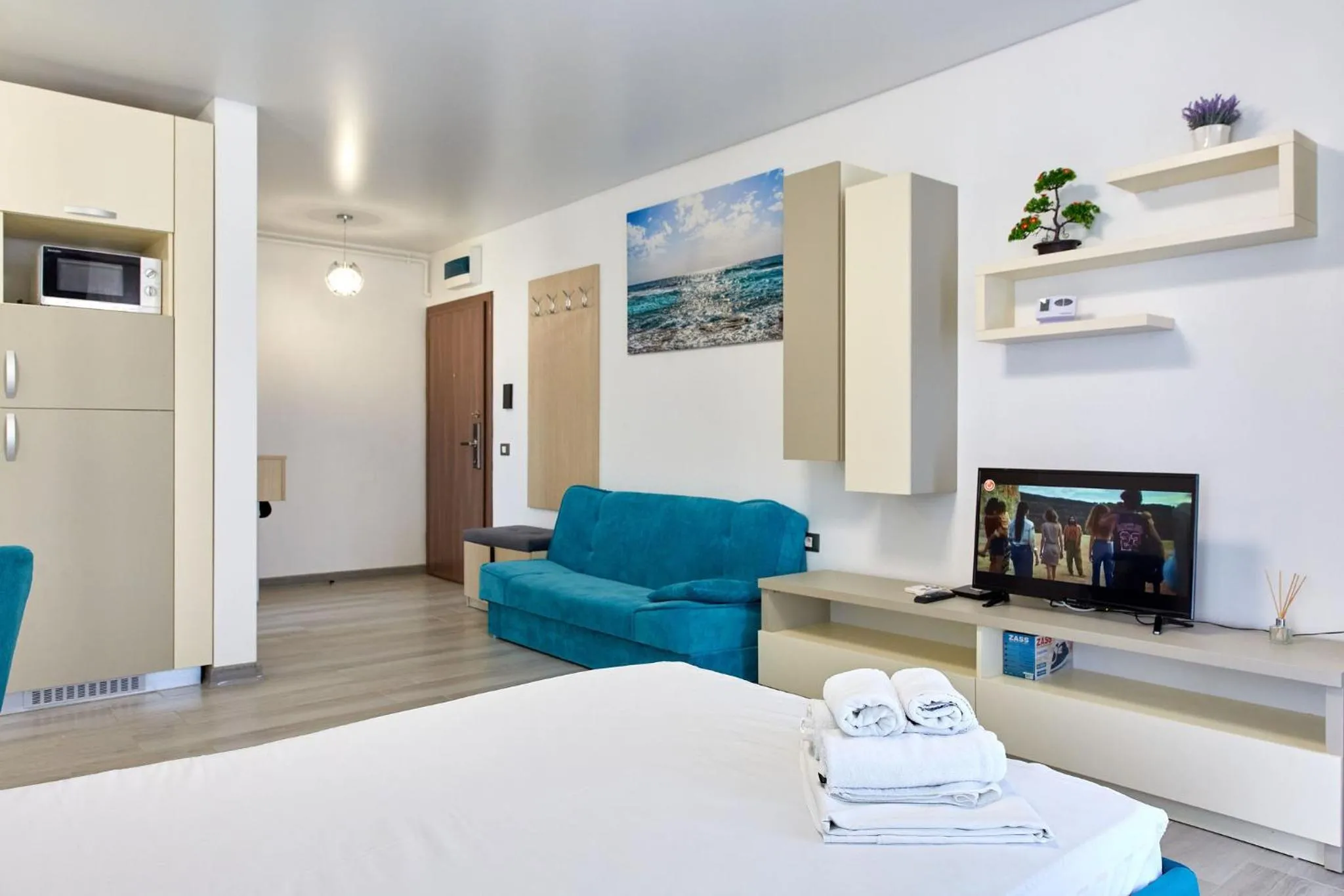 TV and multimedia, Bed in Apartamente Nord 10