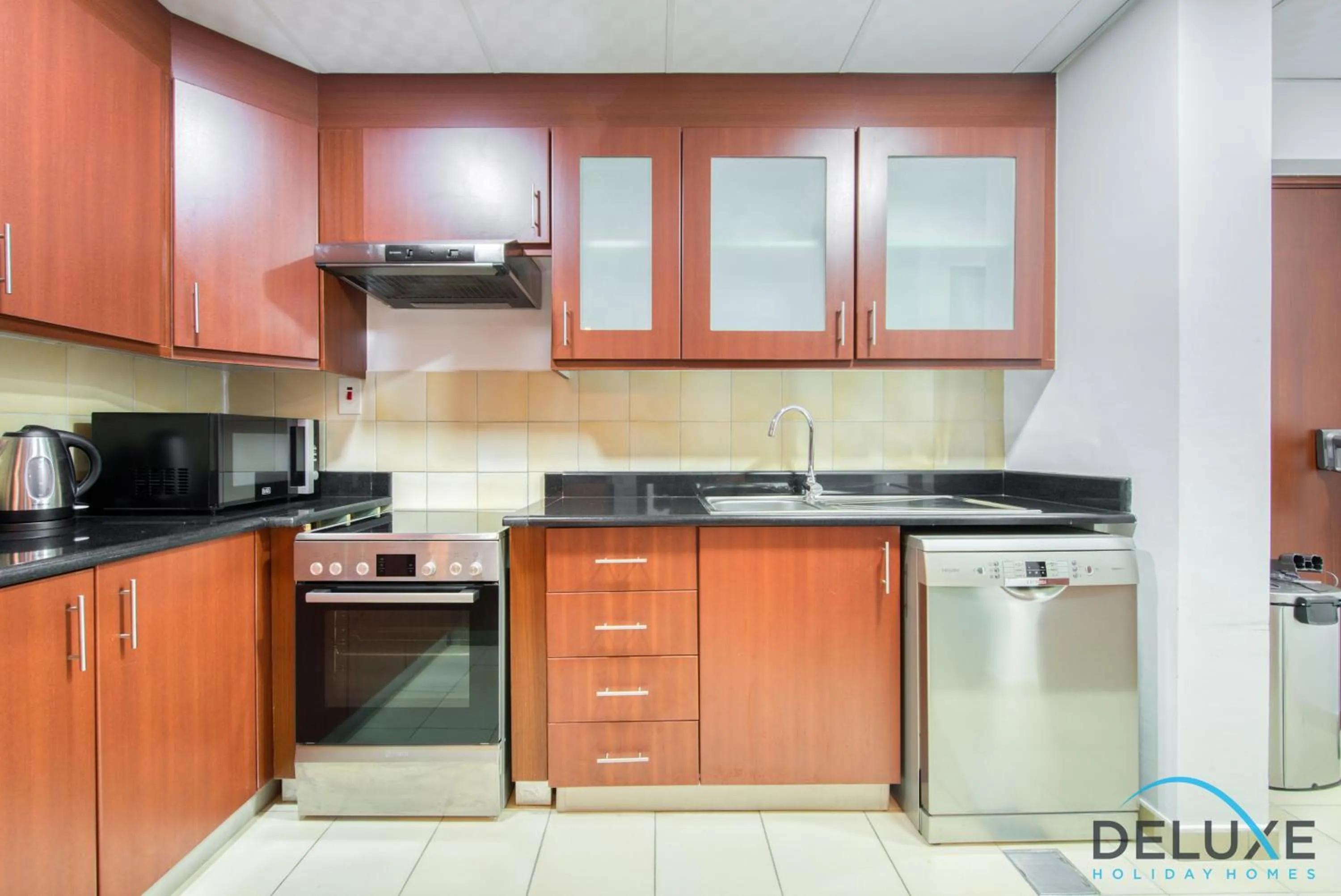 Kitchen or kitchenette in High-floor 1BR Unit Close to Beach with Sea Views, Sadaf 6, Jumeirah Beach Residence by Deluxe Holiday Homes