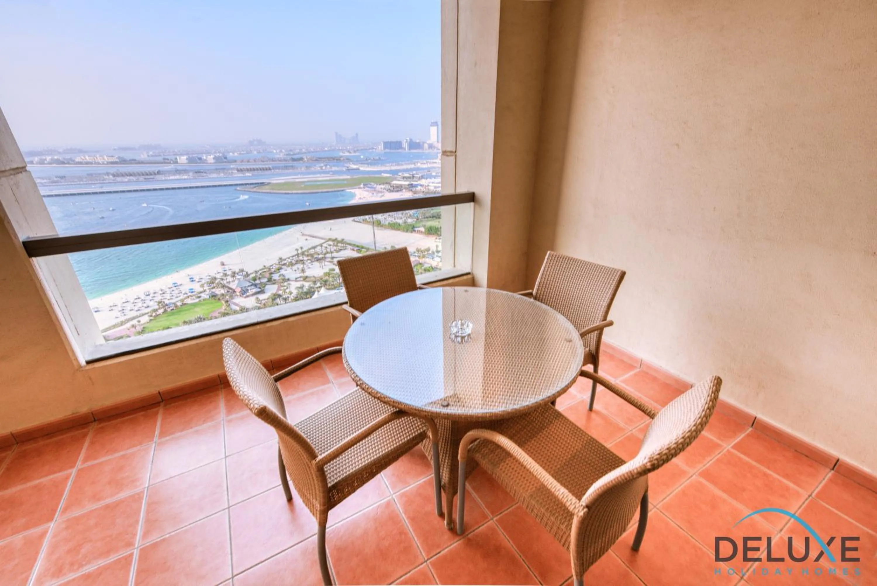 Balcony/Terrace in High-floor 1BR Unit Close to Beach with Sea Views, Sadaf 6, Jumeirah Beach Residence by Deluxe Holiday Homes