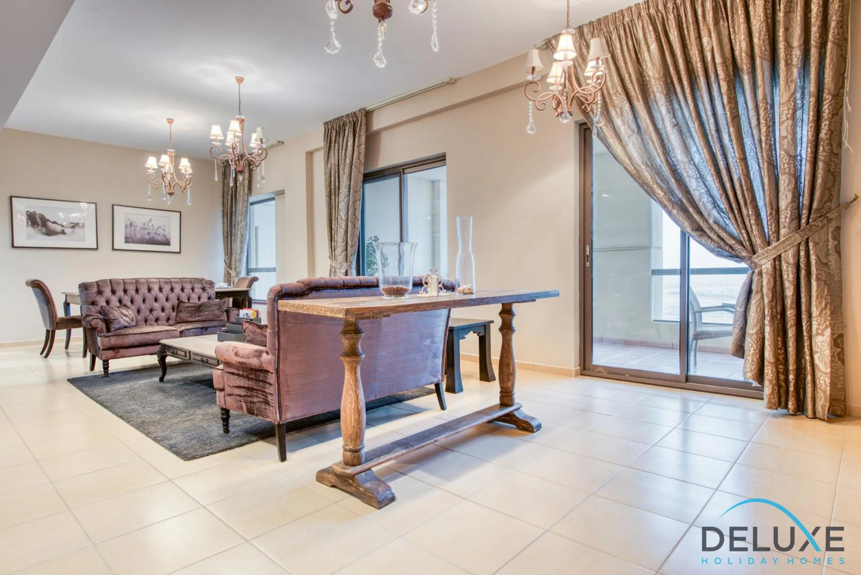 Living room in High-floor 1BR Unit Close to Beach with Sea Views, Sadaf 6, Jumeirah Beach Residence by Deluxe Holiday Homes