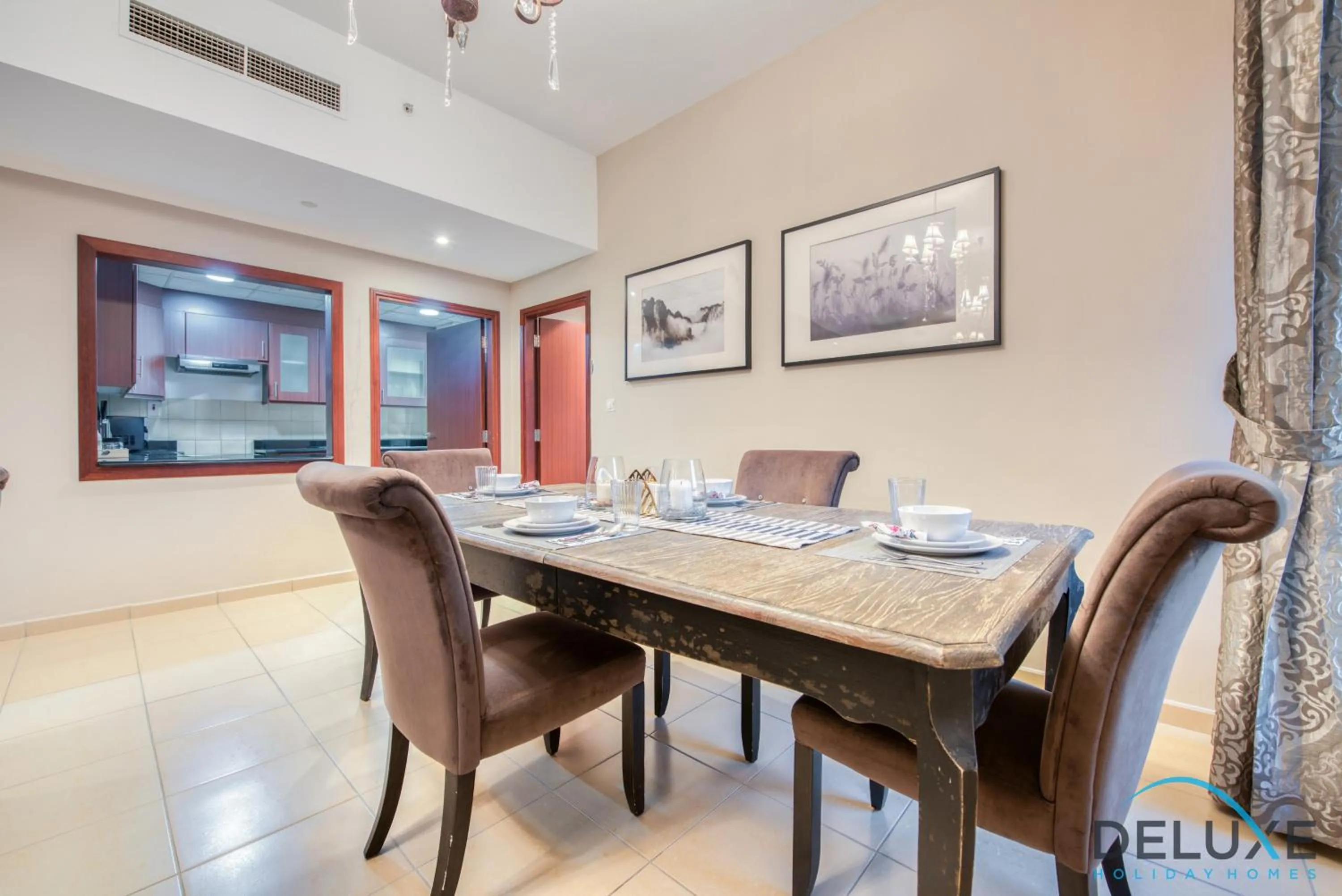 Dining area in High-floor 1BR Unit Close to Beach with Sea Views, Sadaf 6, Jumeirah Beach Residence by Deluxe Holiday Homes