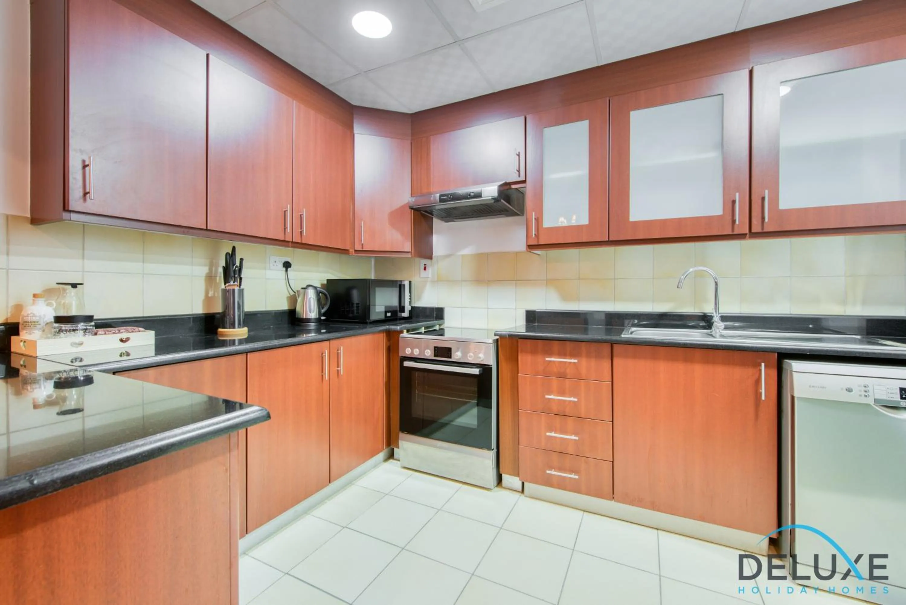 Kitchen or kitchenette in High-floor 1BR Unit Close to Beach with Sea Views, Sadaf 6, Jumeirah Beach Residence by Deluxe Holiday Homes