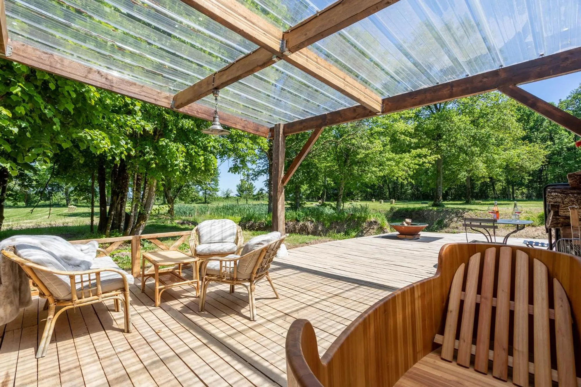Patio in Manoir de la Mazeraie lodge de luxe Loire Valley