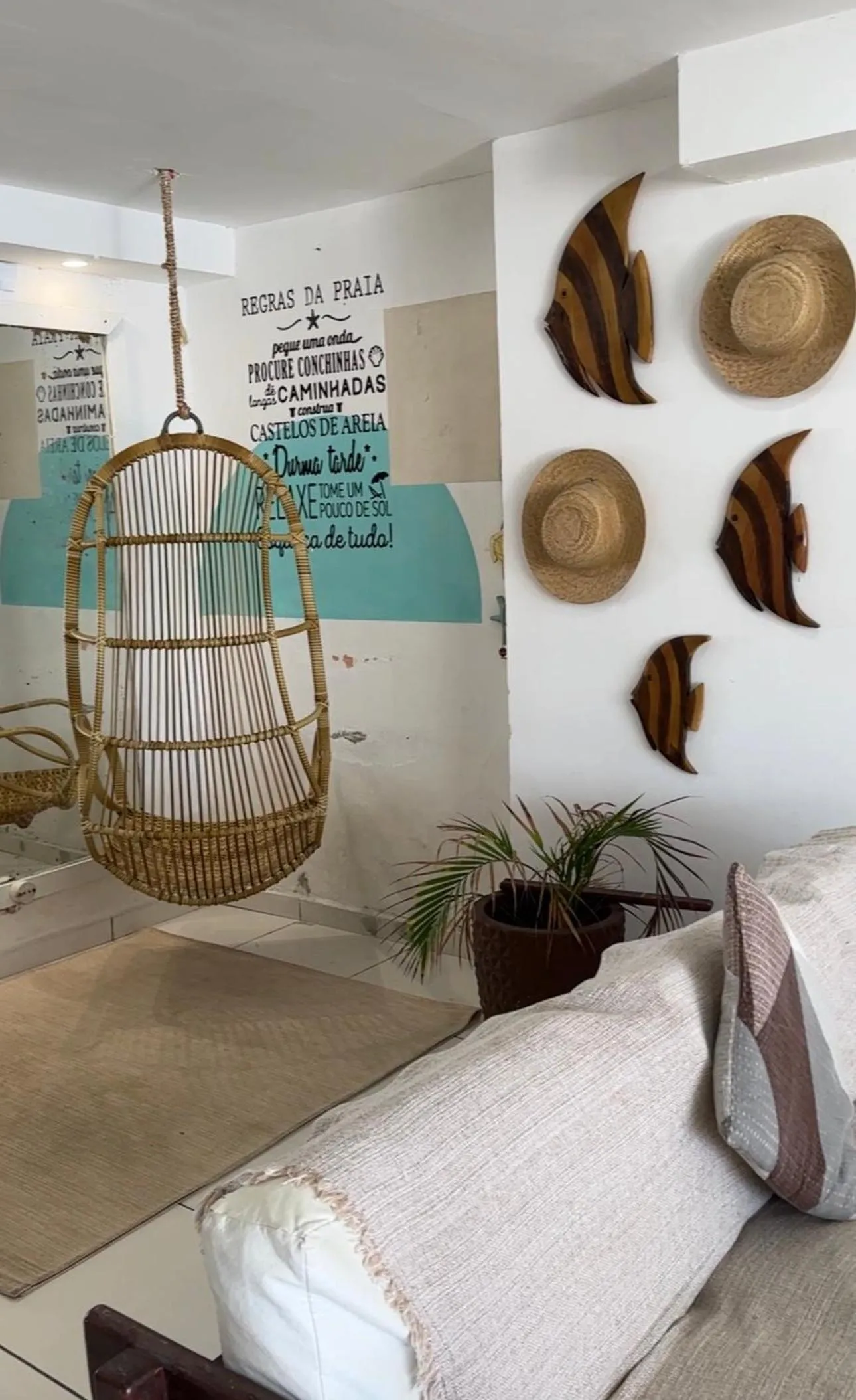 Bed in Pousada Seven