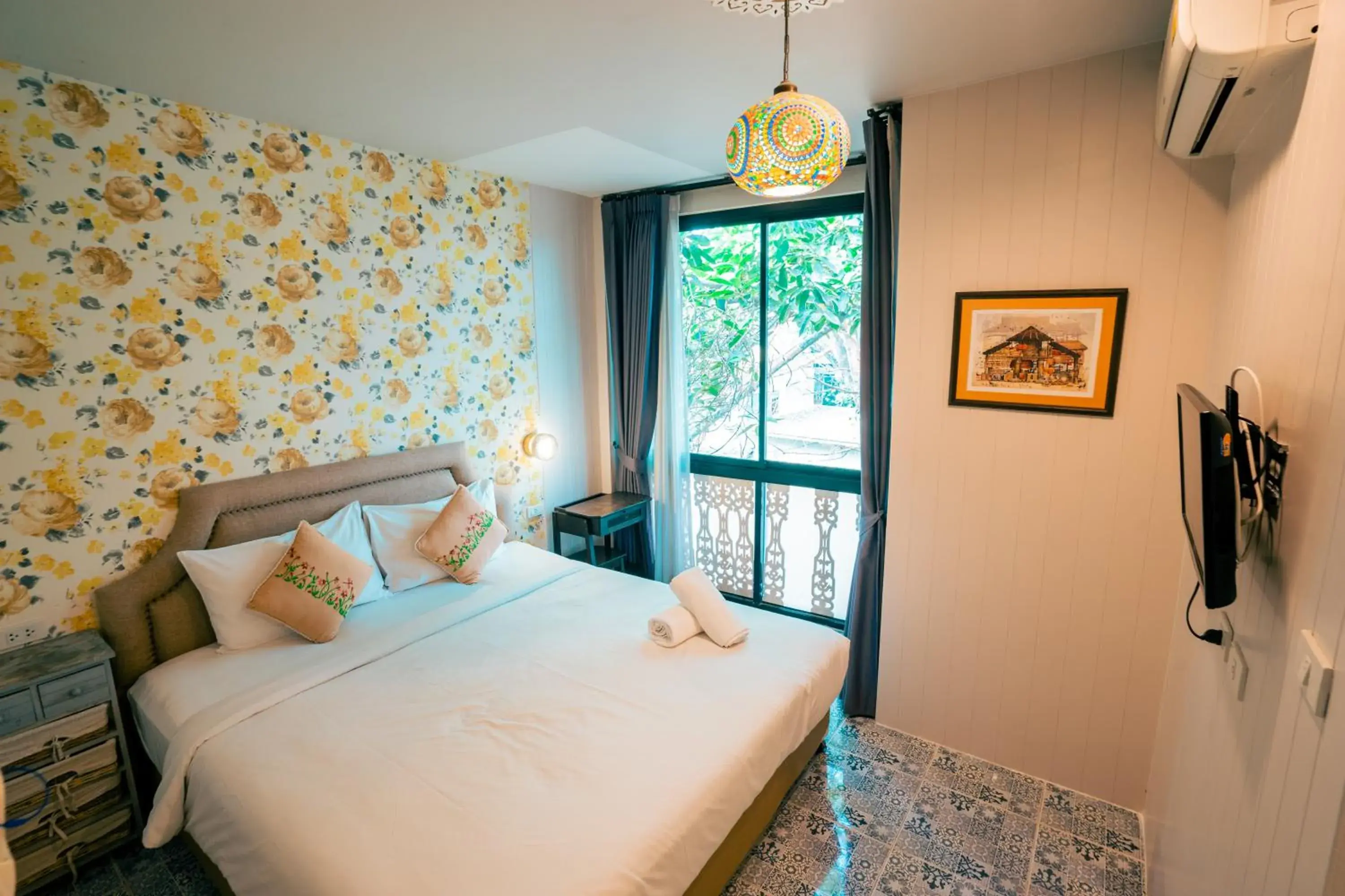 Bed in Si Phum Heritage Boutique, Chiang Mai Bed in Si Phum Heritage Boutique, Chiang Mai