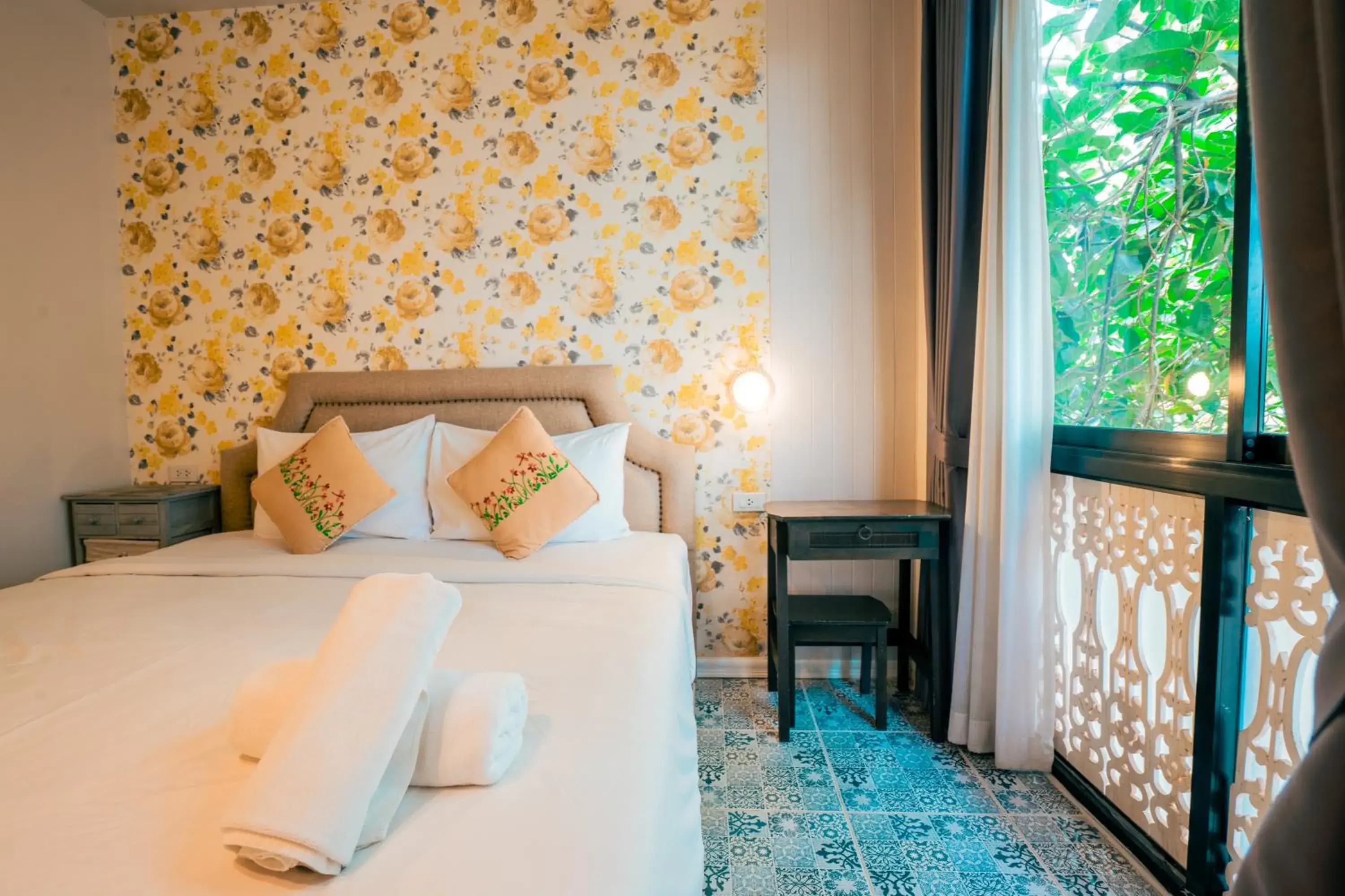 Bed in Si Phum Heritage Boutique, Chiang Mai Bed in Si Phum Heritage Boutique, Chiang Mai