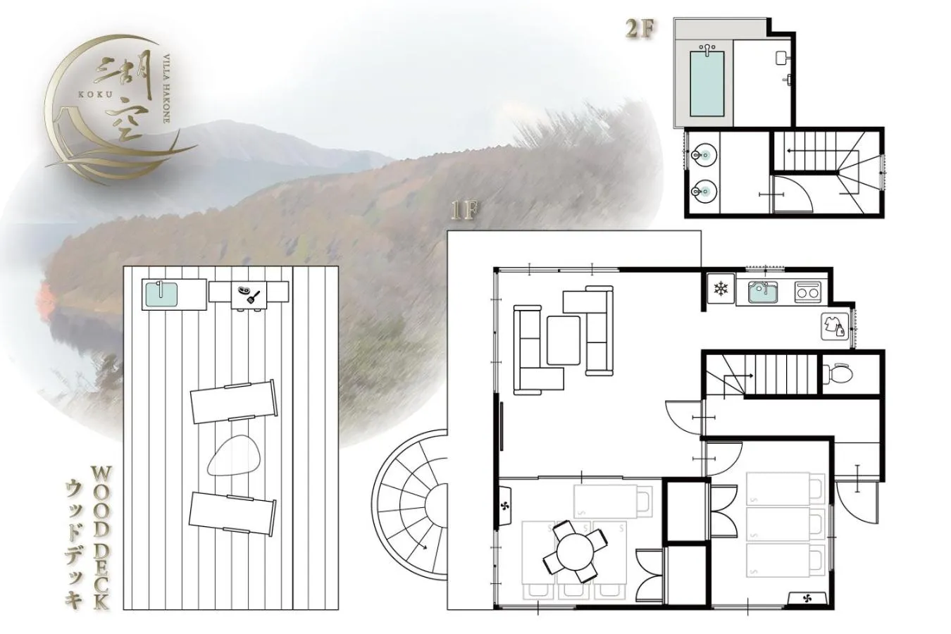 Floor plan in VILLA HAKONE湖空