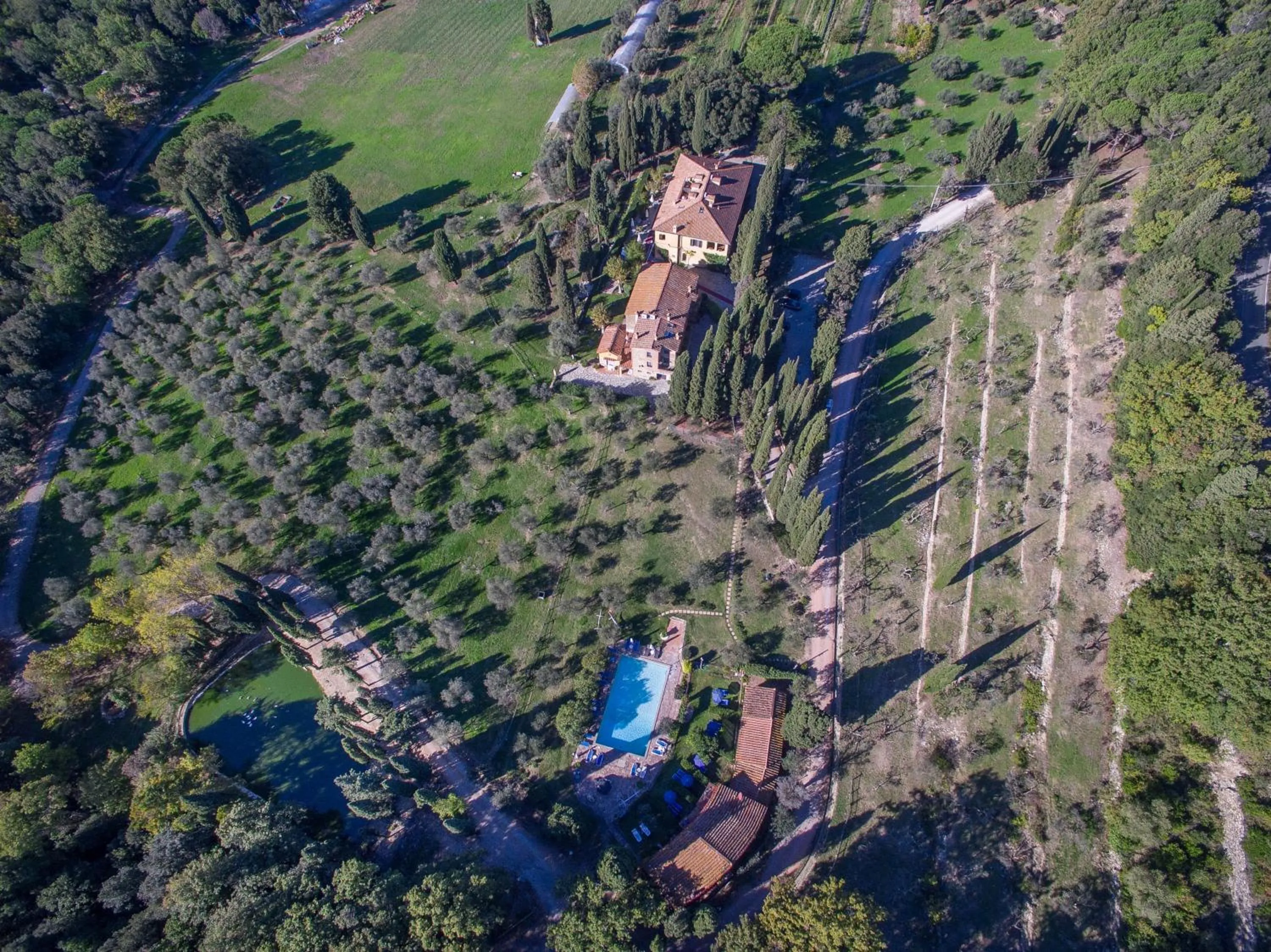 Bird's eye view in Tenuta La Bandita