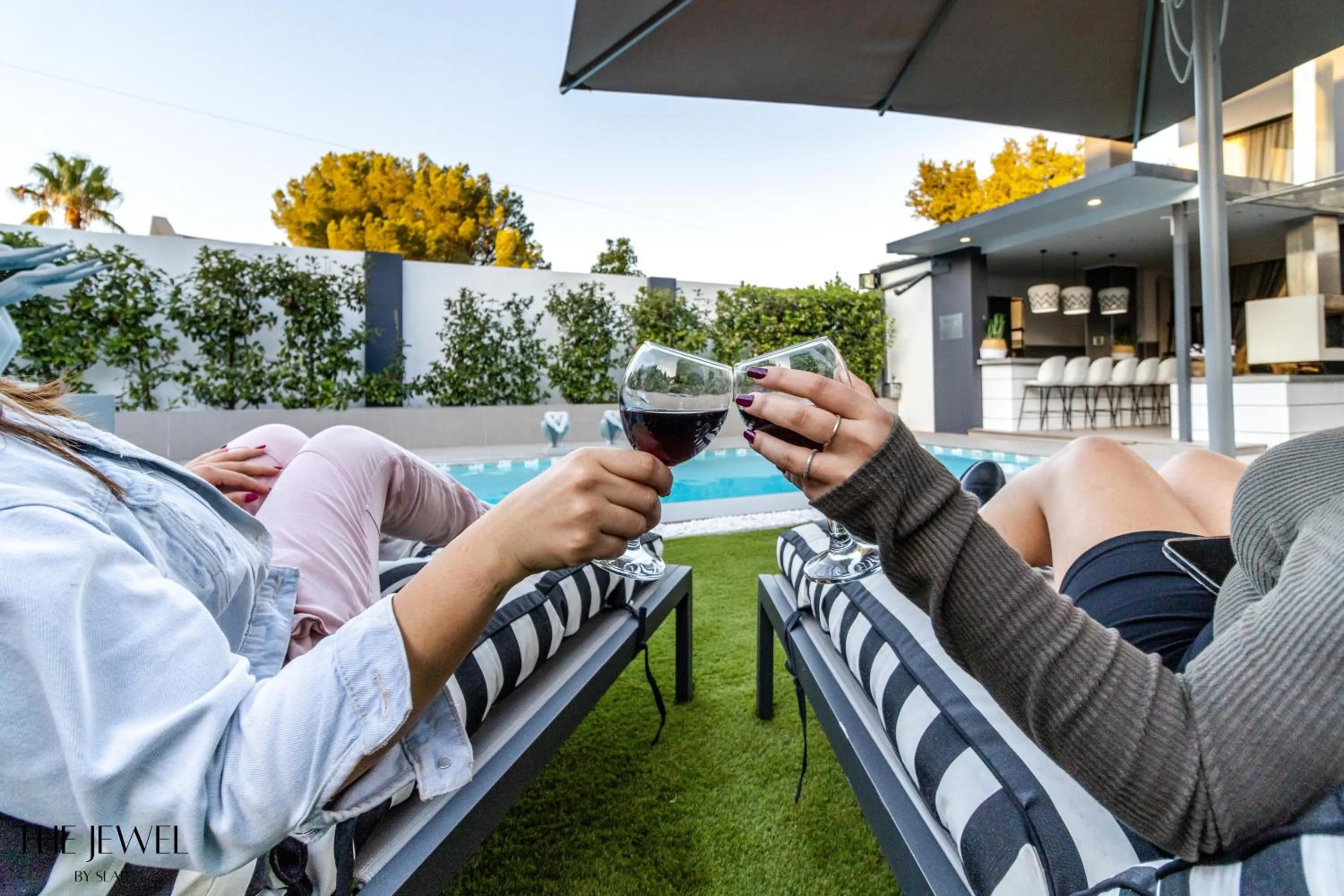 Pool view in The Jewel B&B