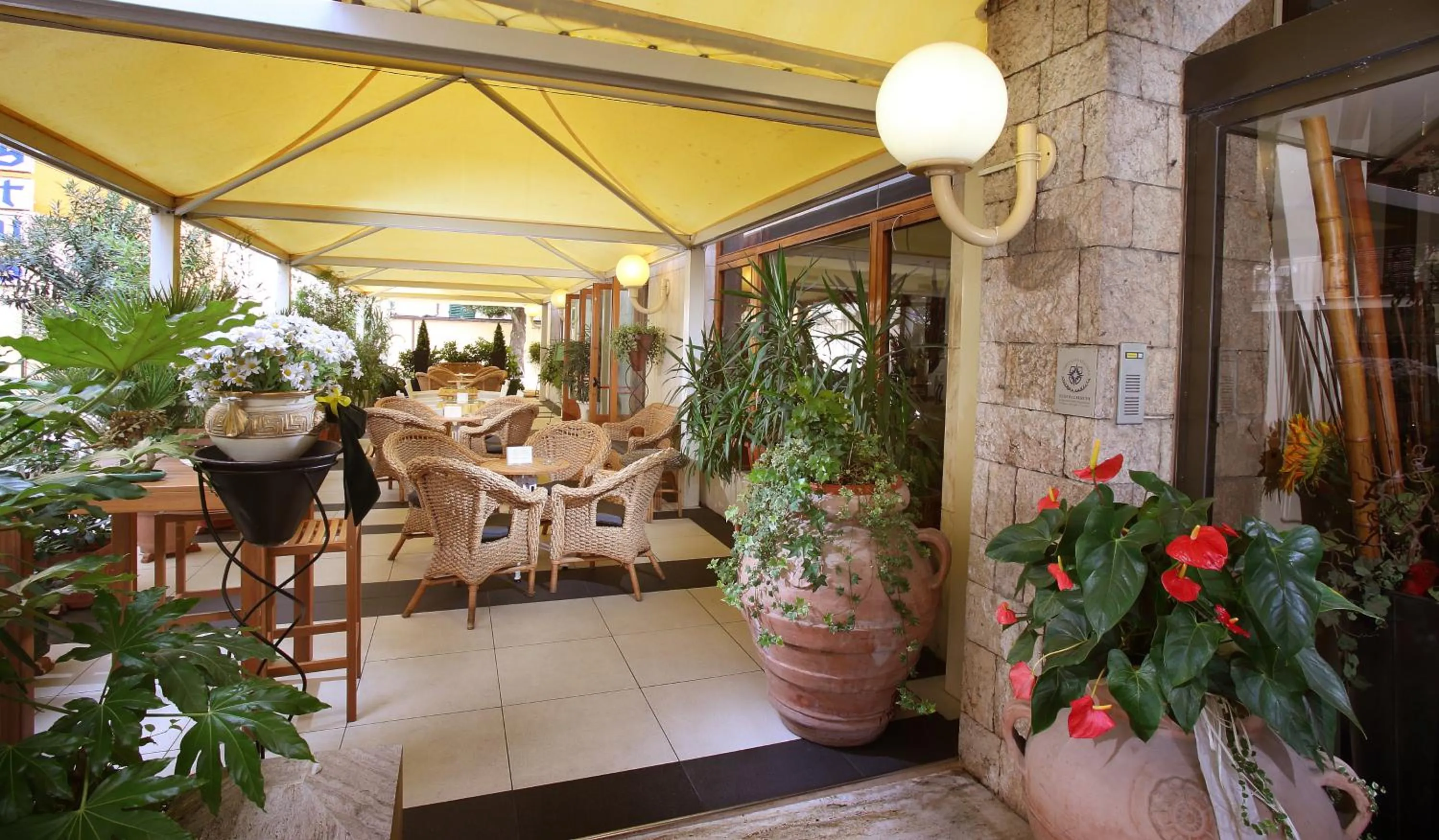 Patio in Hotel Ariston & Spa