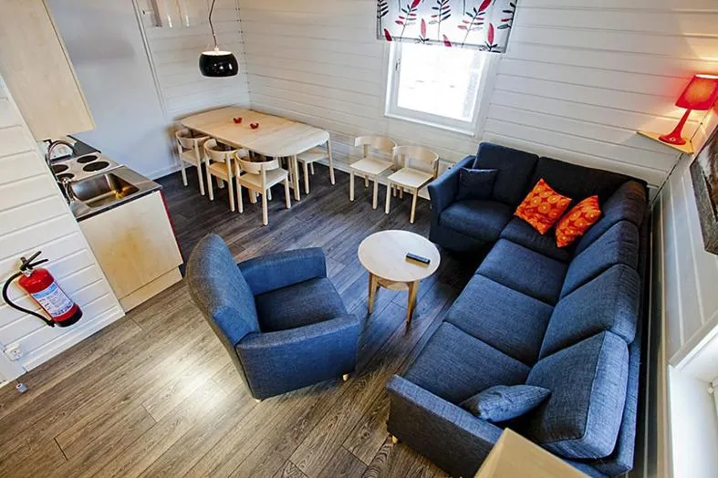 Living room in Hotell Tjamstan Malå