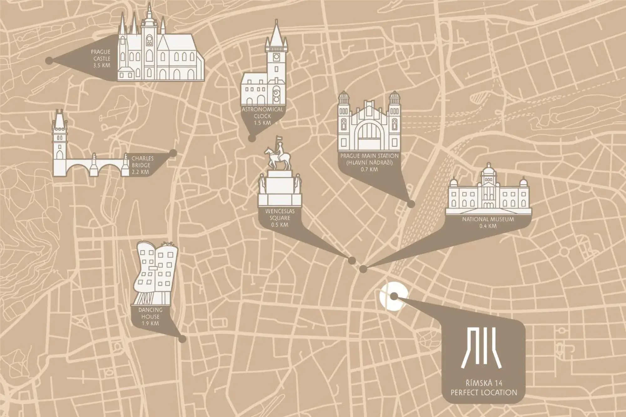 Apartment in Aparthotel Rimska 14 Apartment in Aparthotel Rimska 14