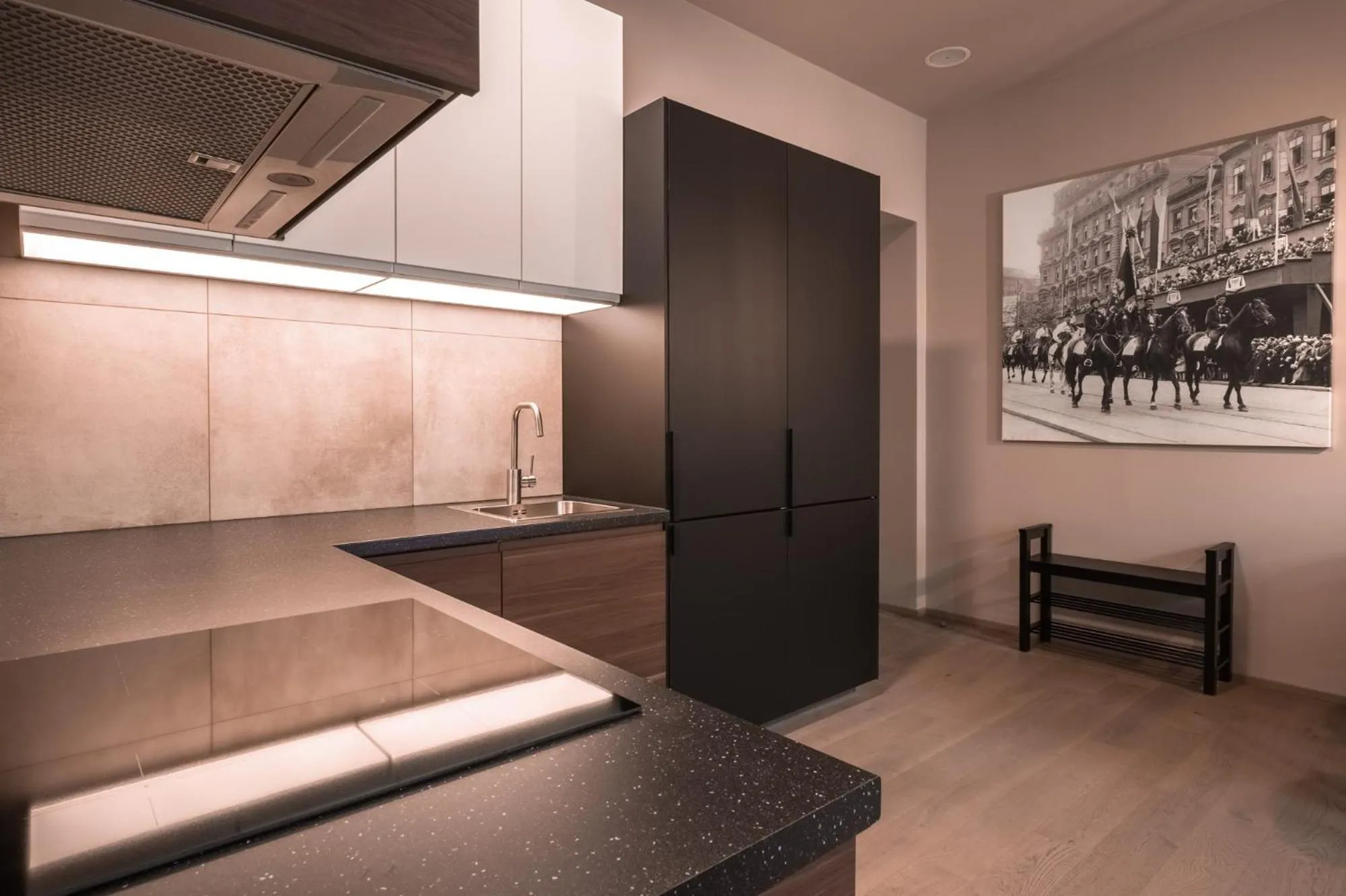 Kitchen or kitchenette in Aparthotel Rimska 14