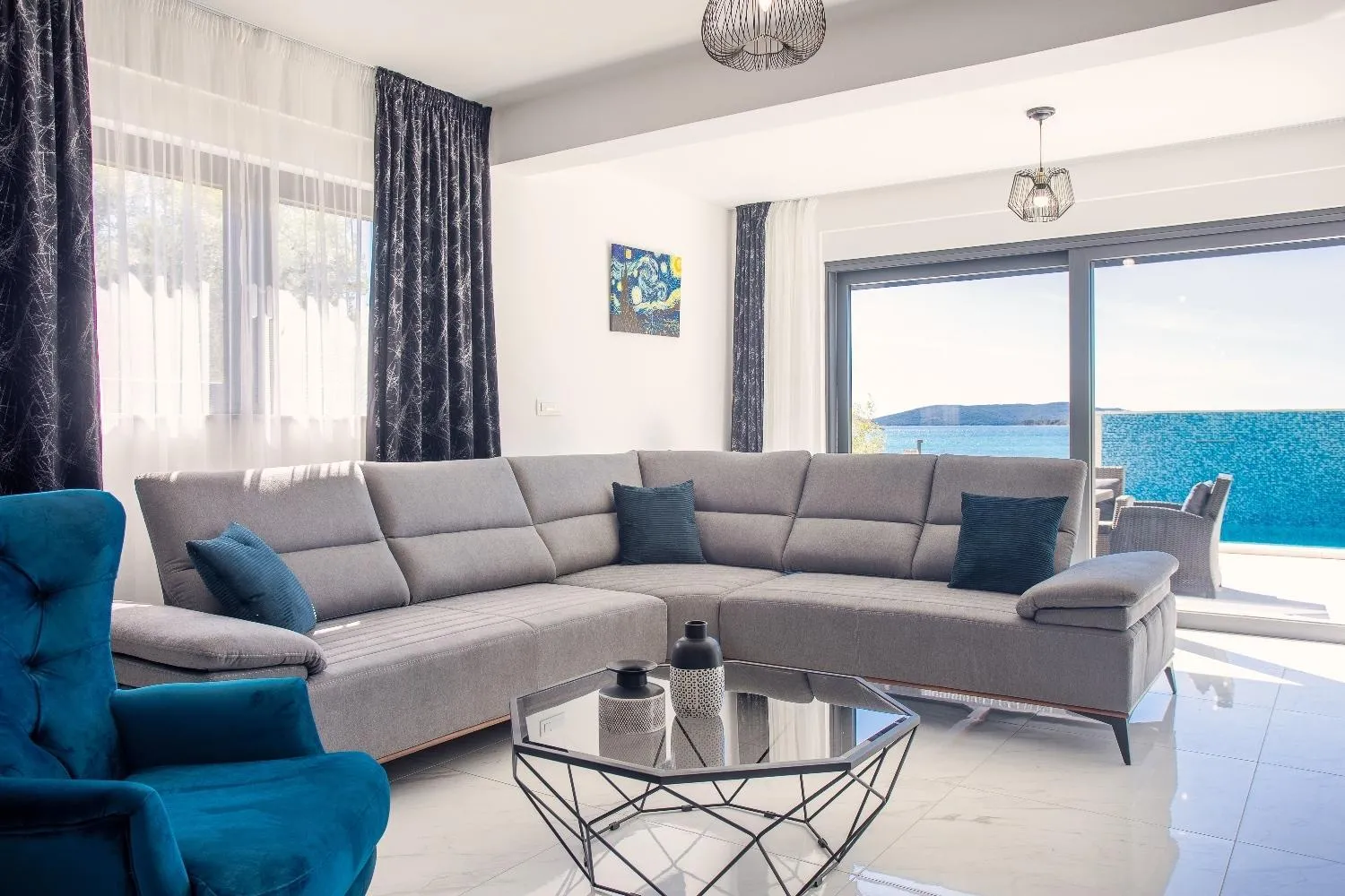 Living room in Villa Marionella