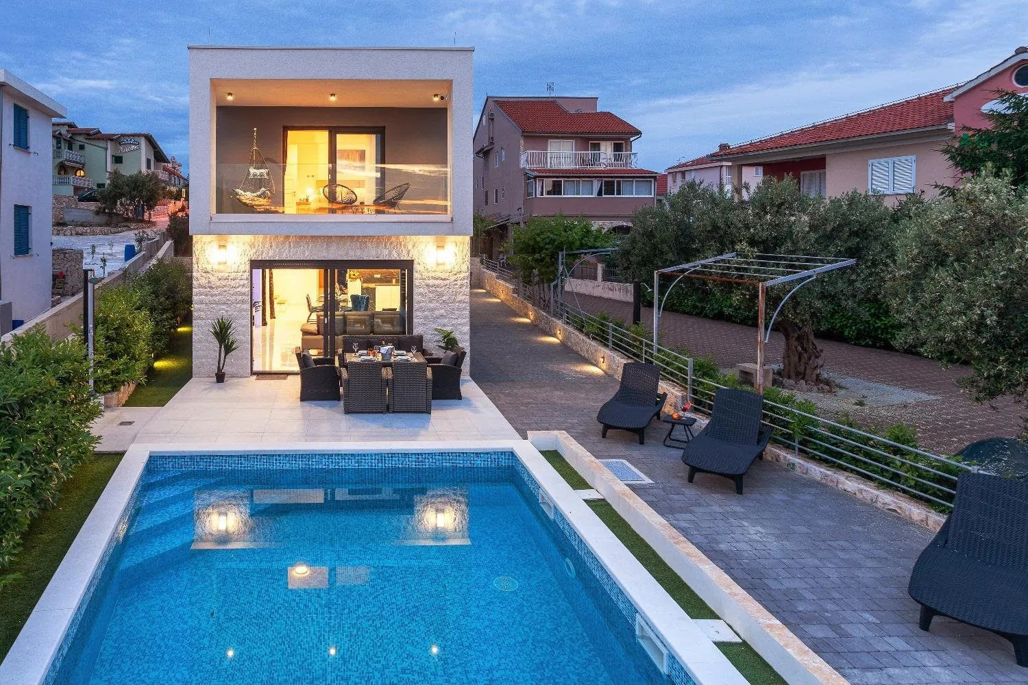 Swimming pool in Villa Marionella