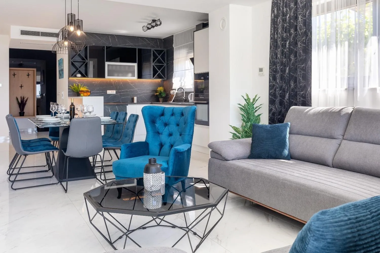Living room in Villa Marionella