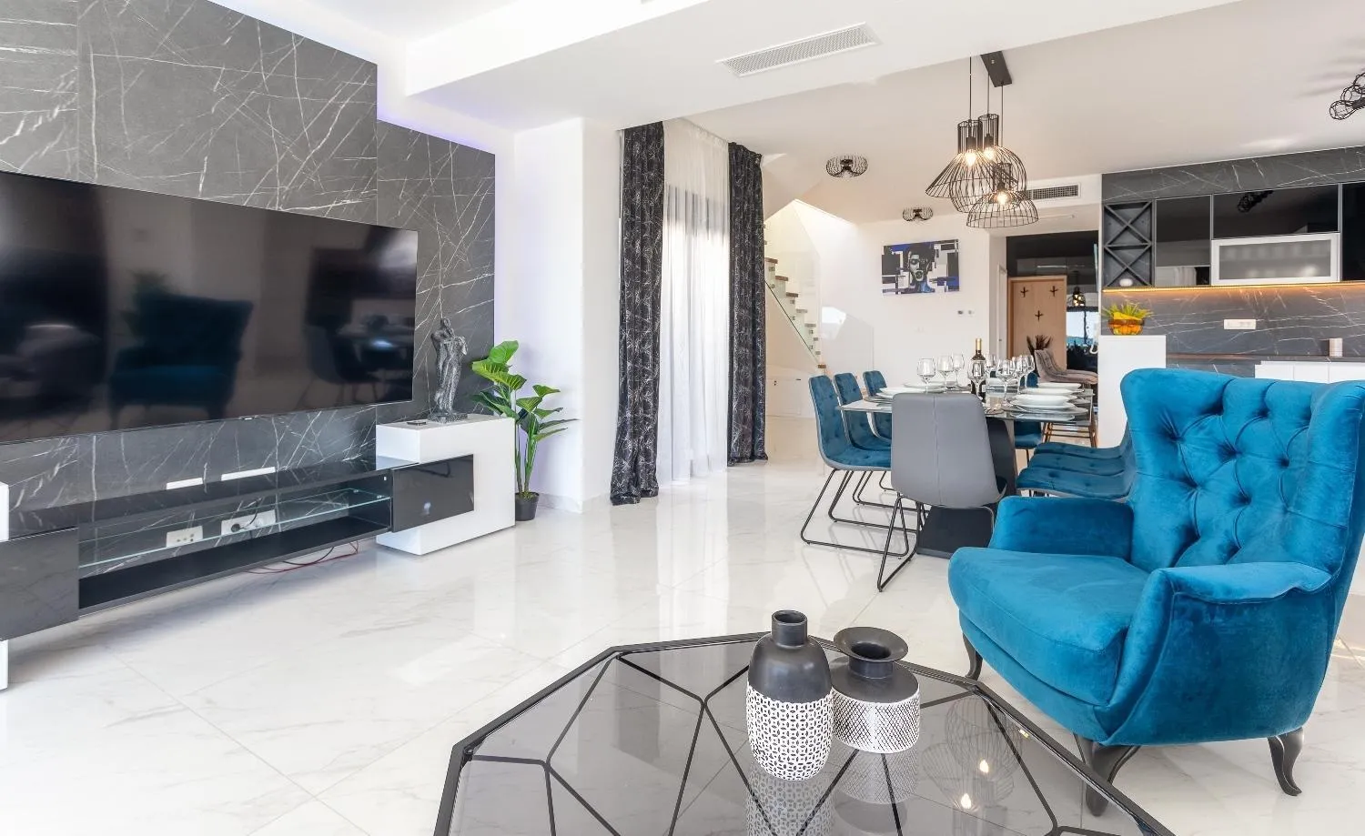 Living room in Villa Marionella