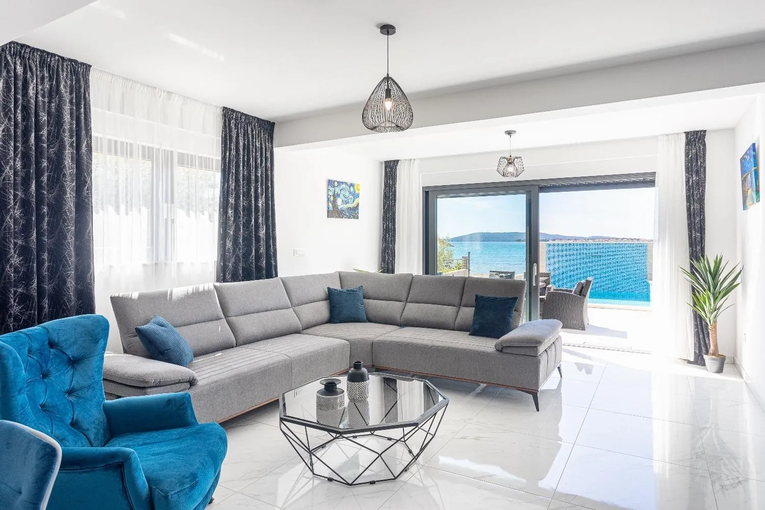 Living room in Villa Marionella