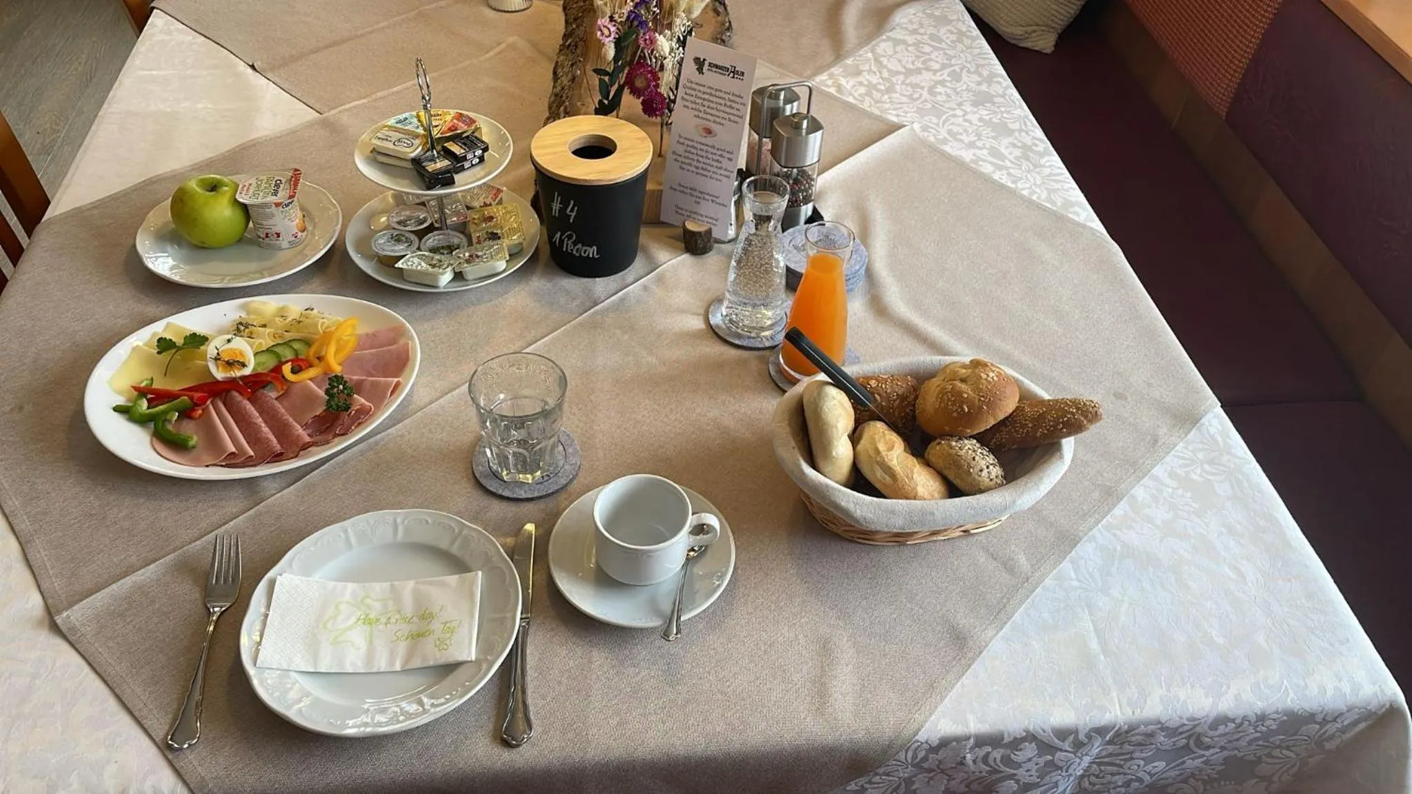Breakfast in Hotel Restaurant Schwarzer Adler