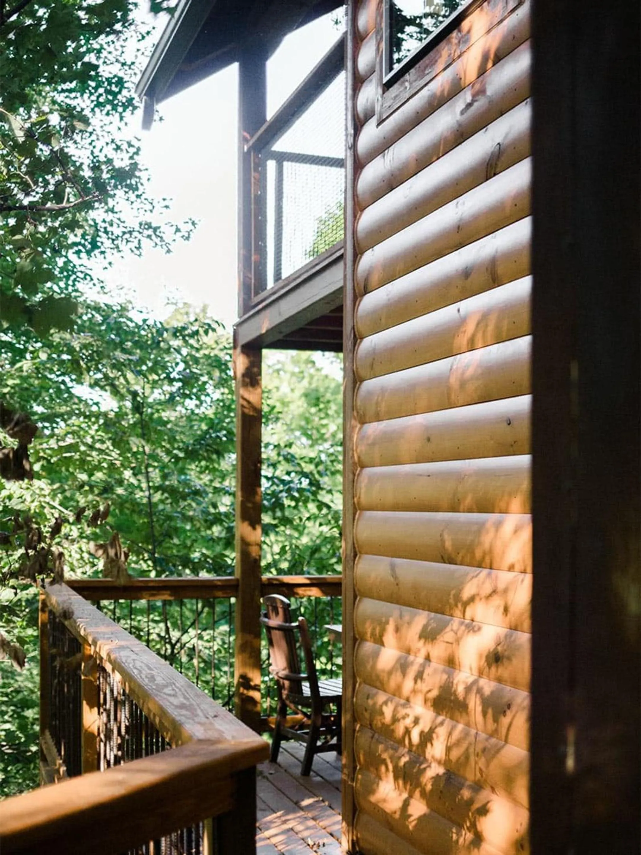 Balcony/Terrace in Treehouse #1 by Amish Country Lodging