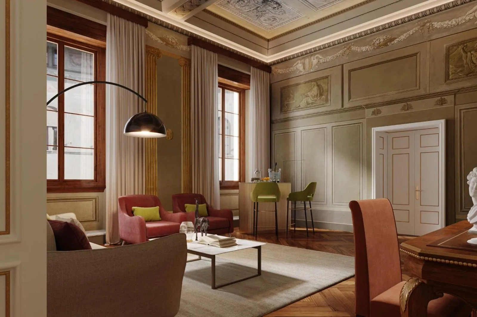 Seating area in Relais Hotel Centrale "Dimora Storica"