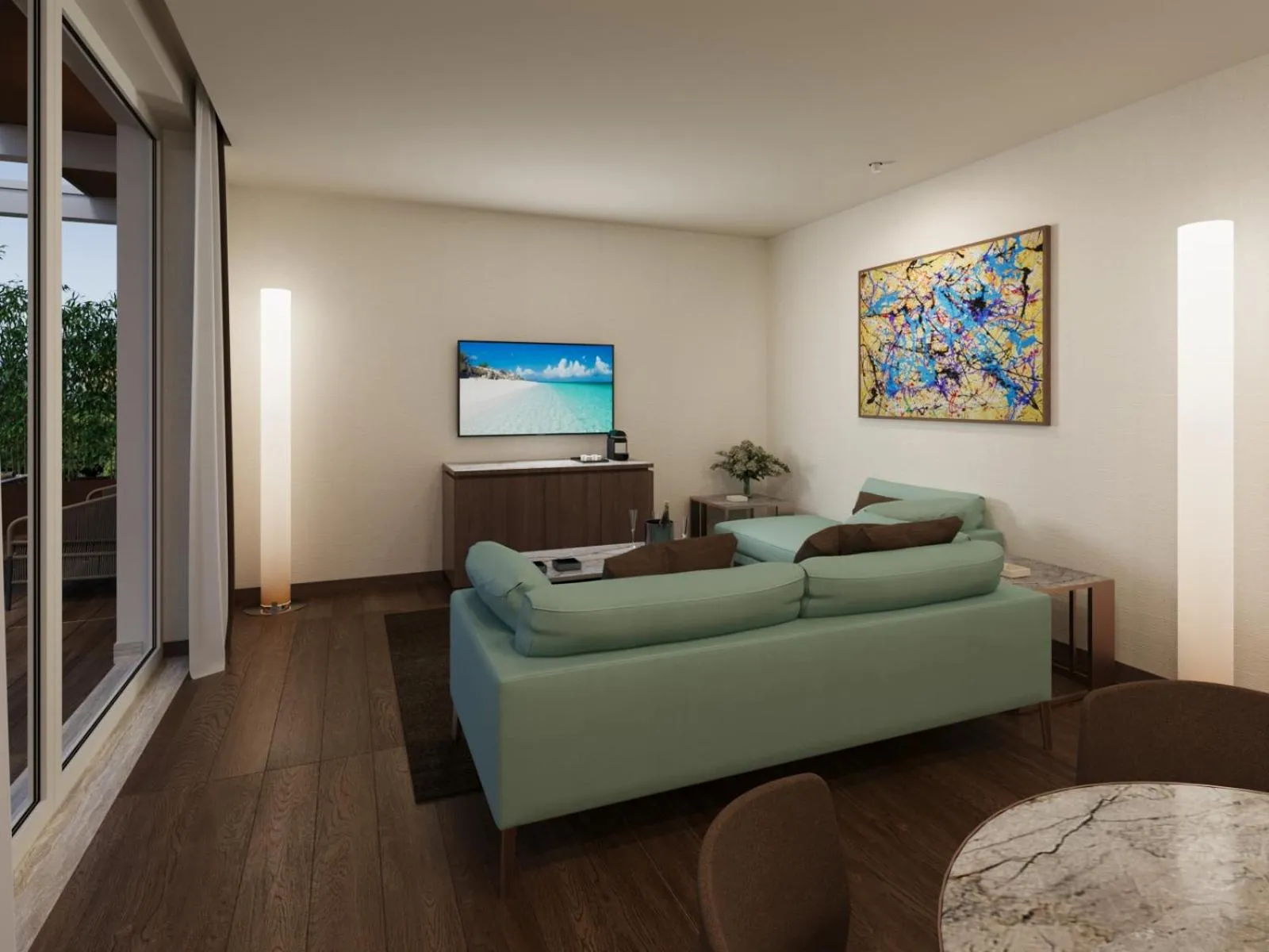 Seating area in Gallia Palace Hotel - Relais & Châteaux