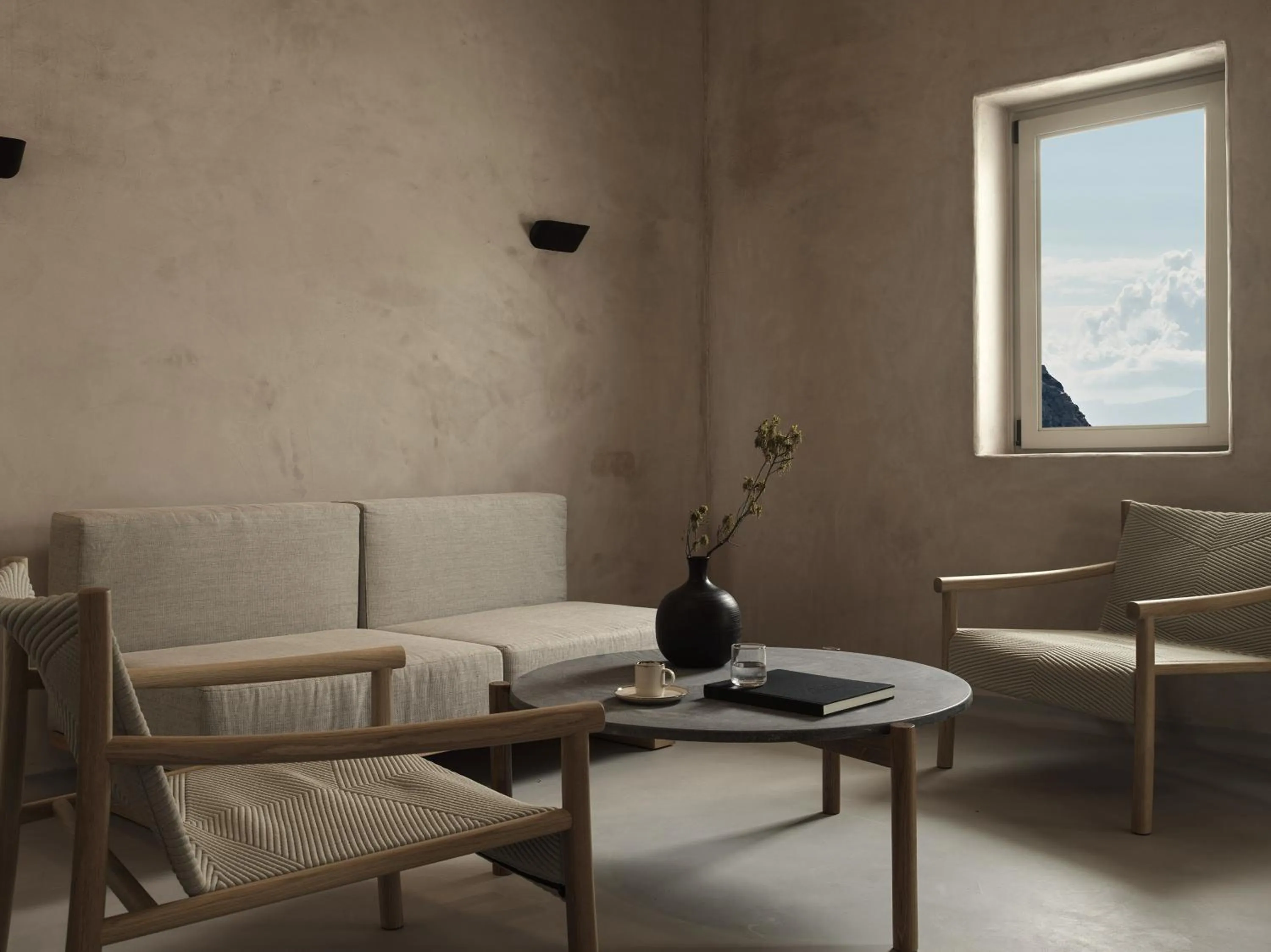 Living room in Yi Hotel Mykonos