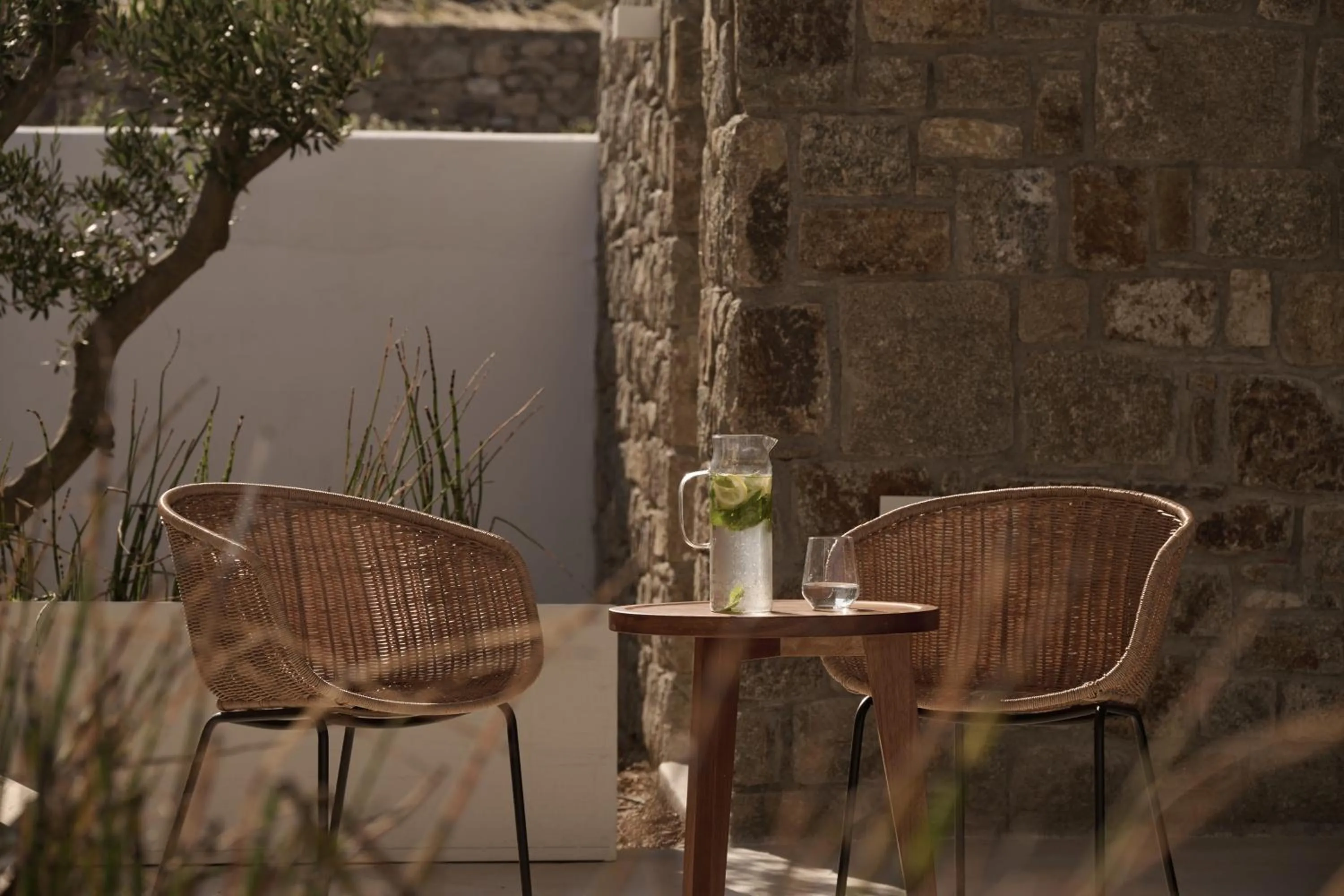 Patio in Yi Hotel Mykonos
