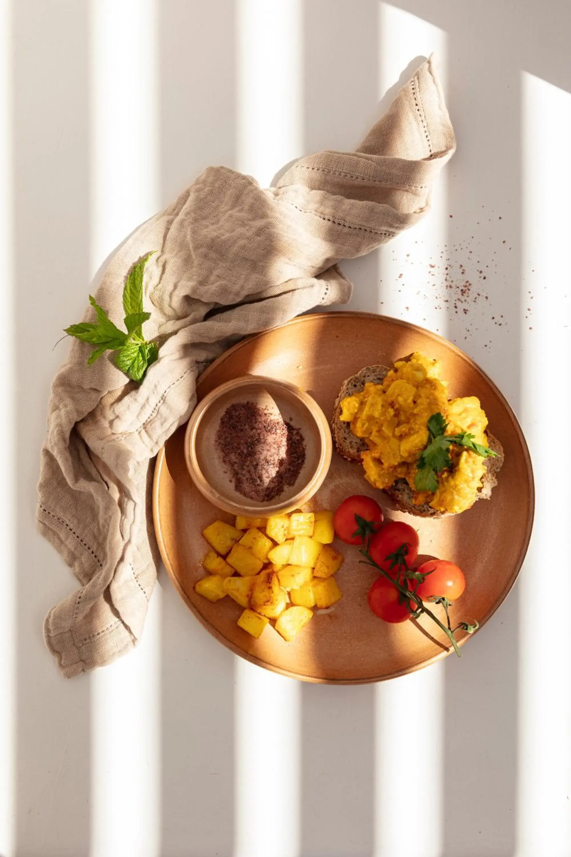 Breakfast in Ethos Vegan Suites Fira, Santorini Breakfast in Ethos Vegan Suites Fira, Santorini