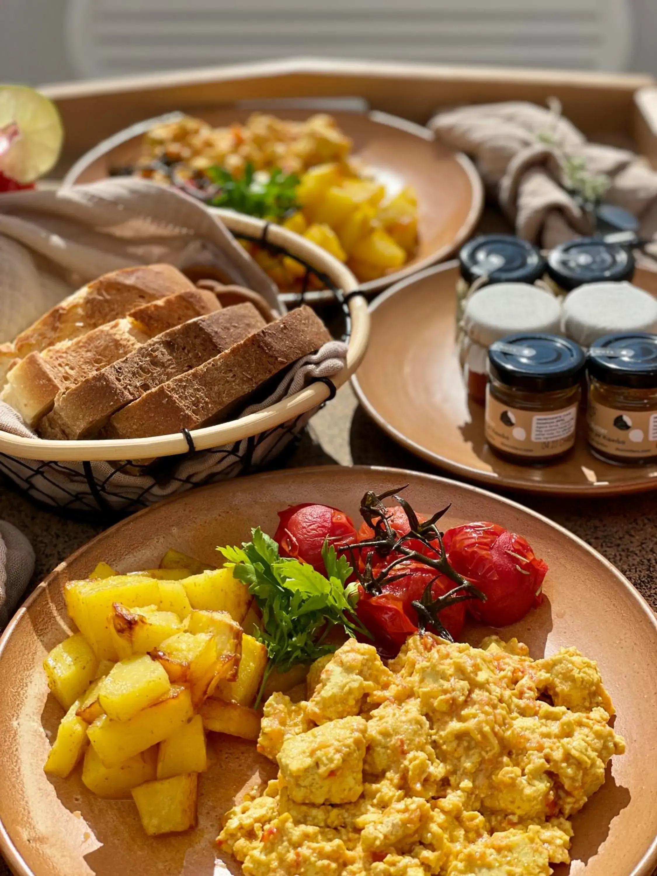 Food and drinks in Ethos Vegan Suites Fira, Santorini Food and drinks in Ethos Vegan Suites Fira, Santorini