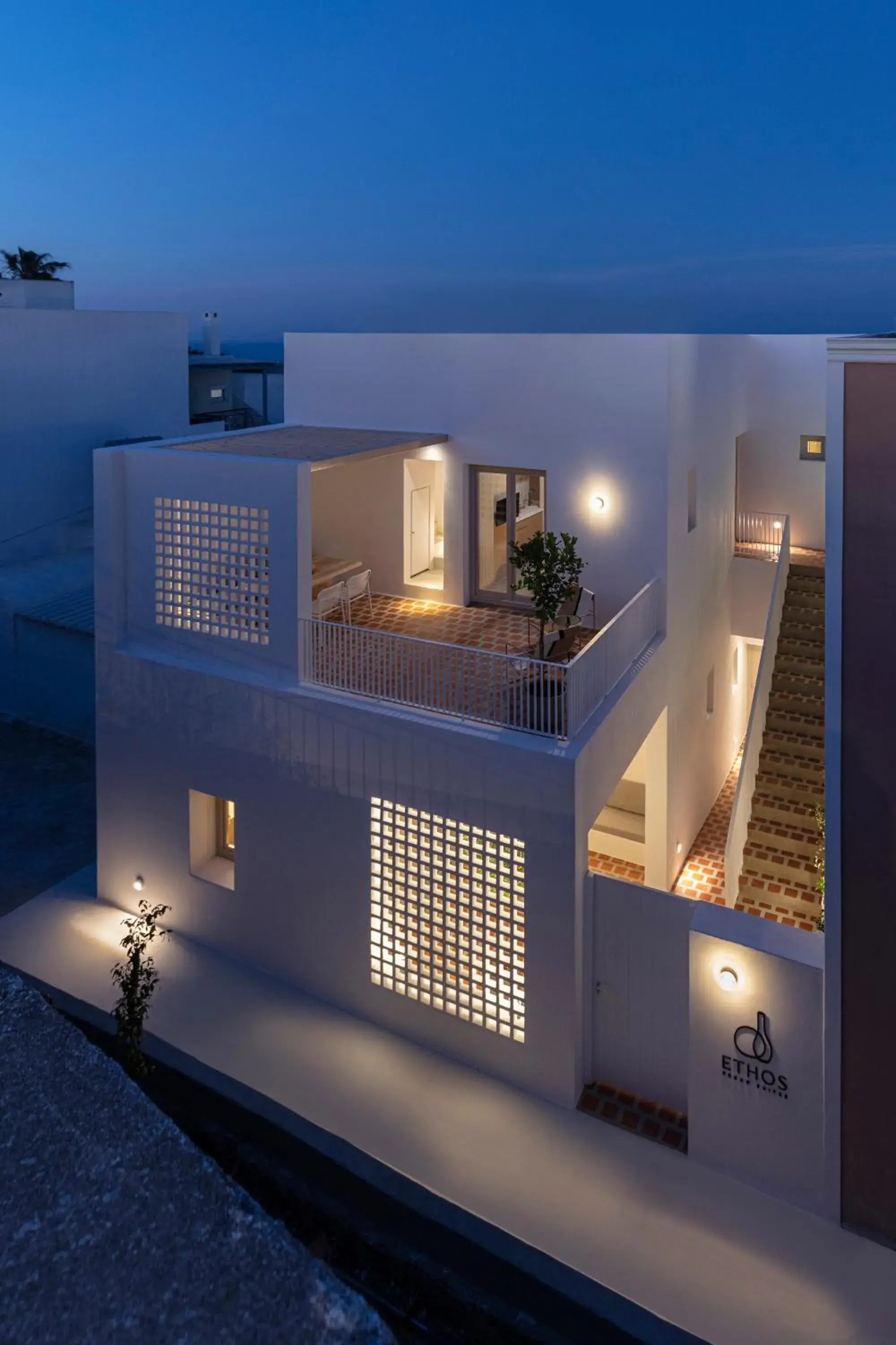 Property building in Ethos Vegan Suites Fira, Santorini Property building in Ethos Vegan Suites Fira, Santorini