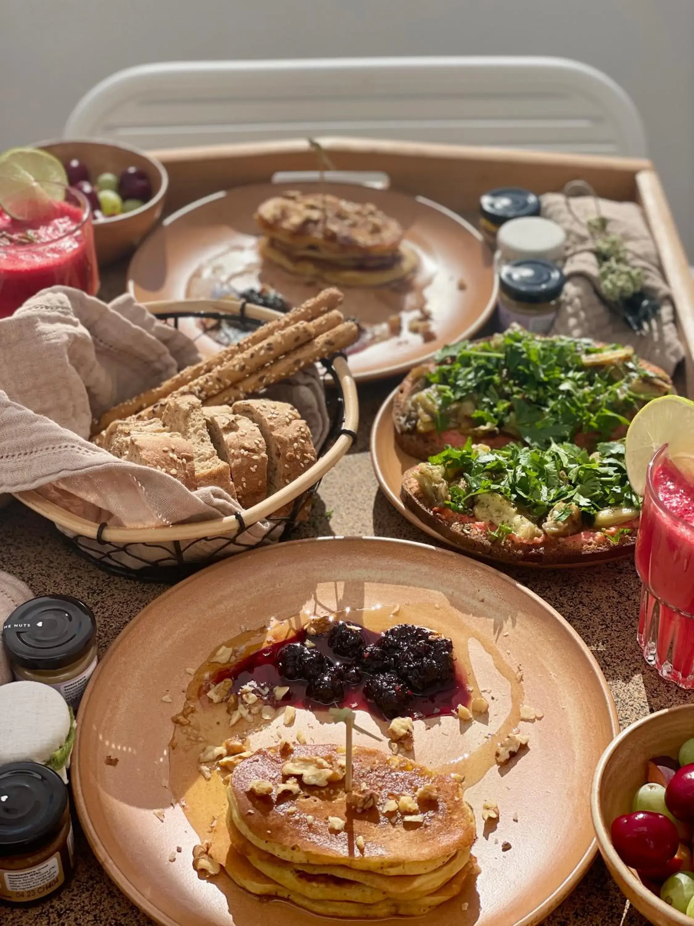 Food and drinks in Ethos Vegan Suites Fira, Santorini Food and drinks in Ethos Vegan Suites Fira, Santorini