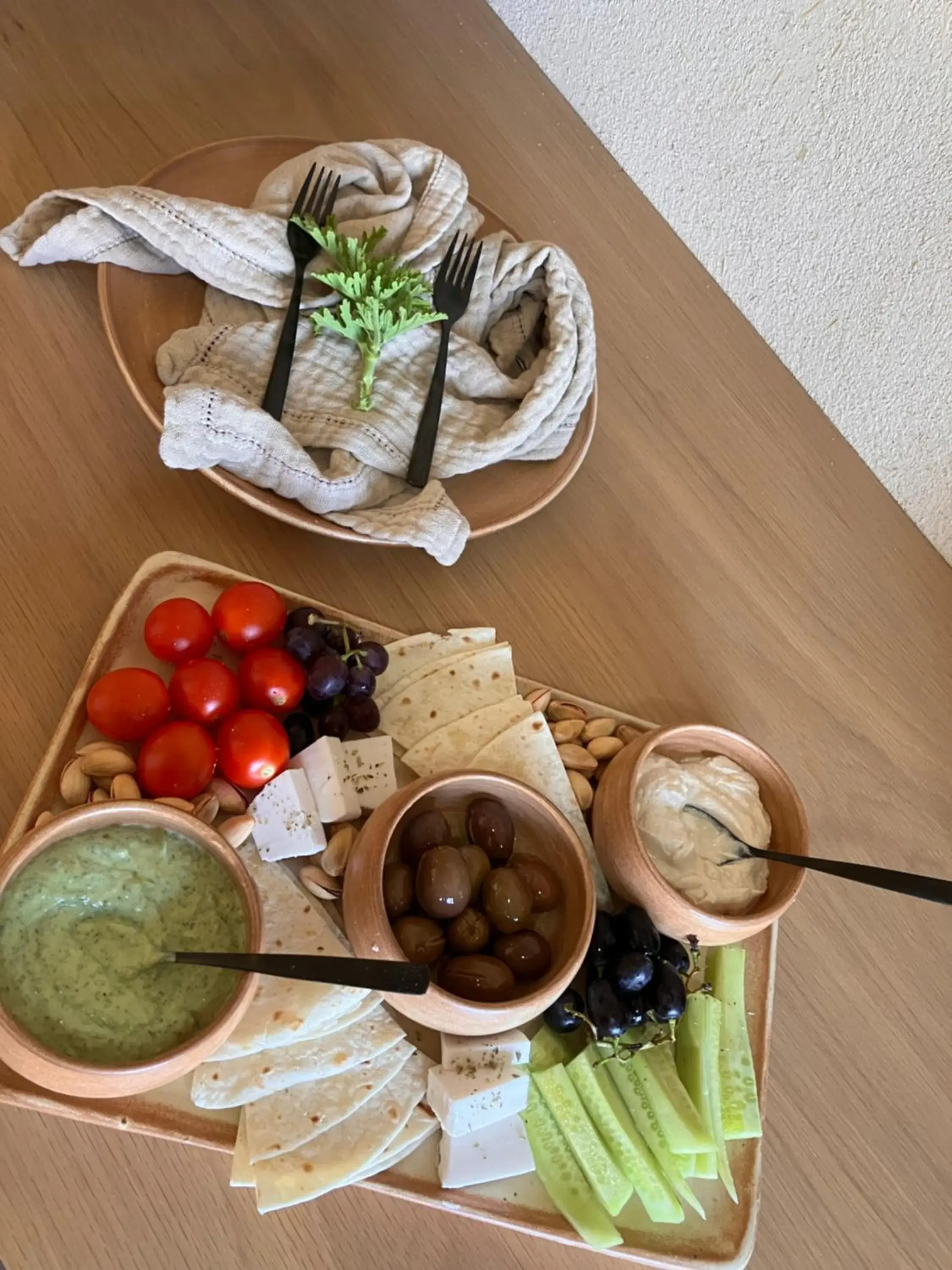 Food and drinks in Ethos Vegan Suites Fira, Santorini Food and drinks in Ethos Vegan Suites Fira, Santorini