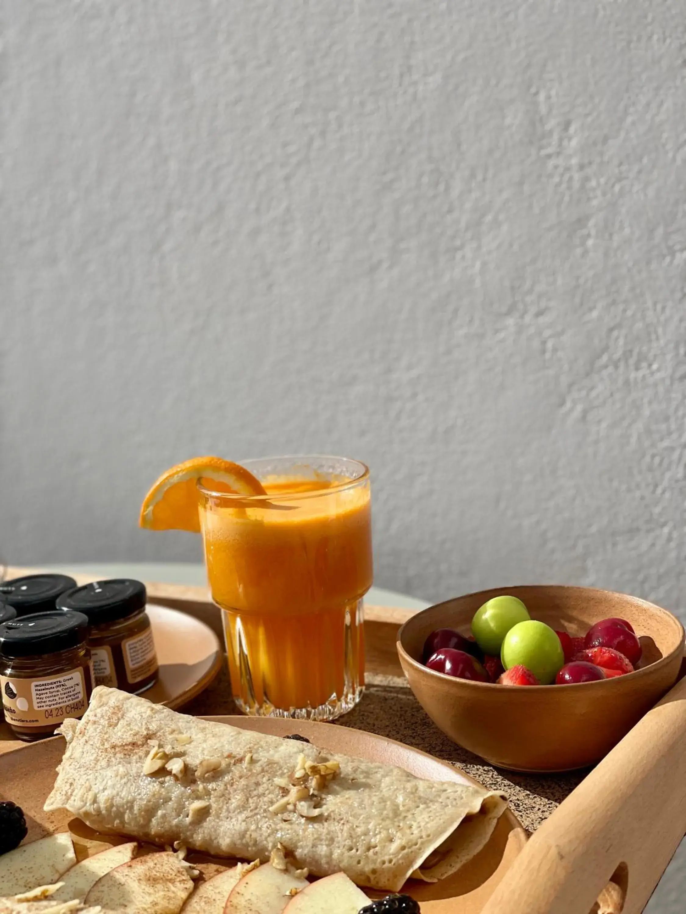 Food and drinks in Ethos Vegan Suites Fira, Santorini Food and drinks in Ethos Vegan Suites Fira, Santorini