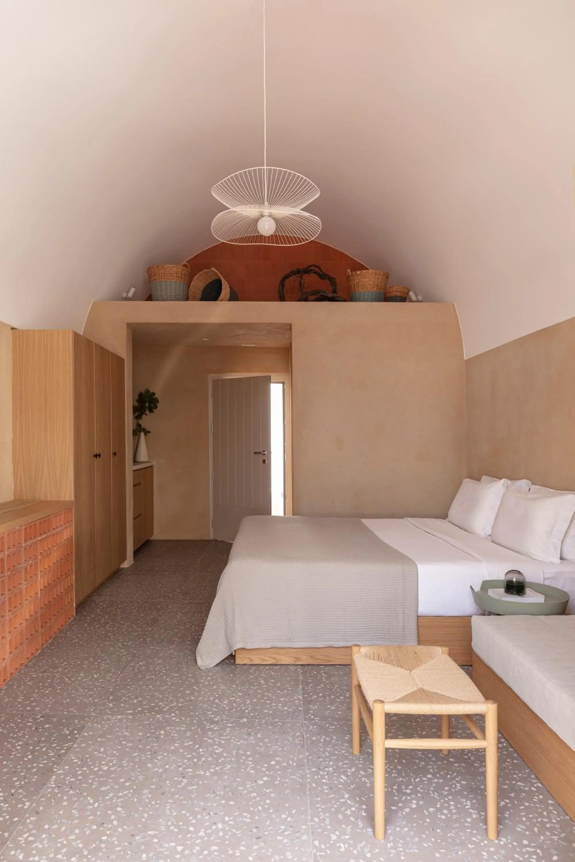 Bedroom, Bed in Ethos Vegan Suites Fira, Santorini Bedroom, Bed in Ethos Vegan Suites Fira, Santorini