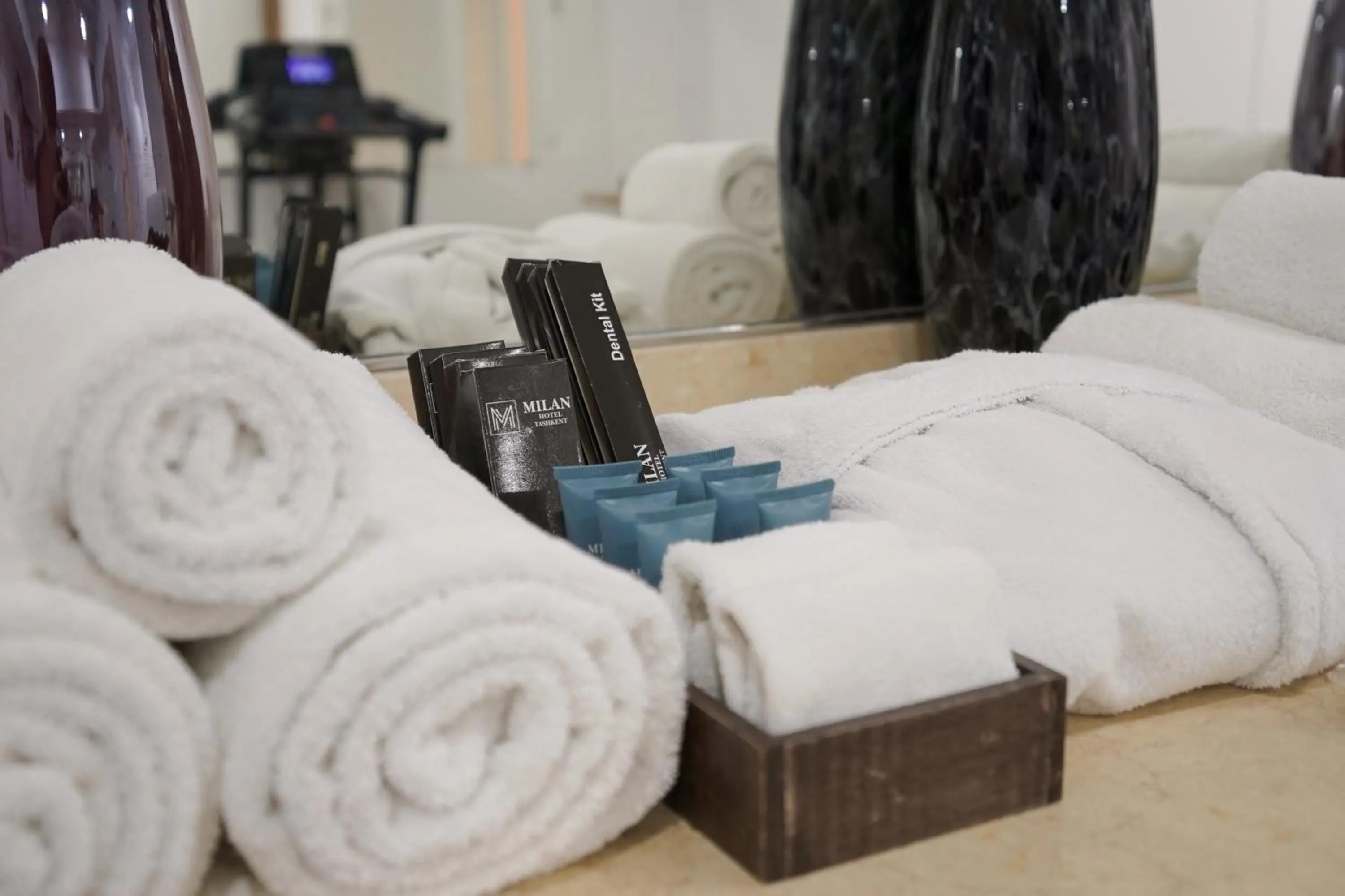 towels, Bed in Milan Hotel