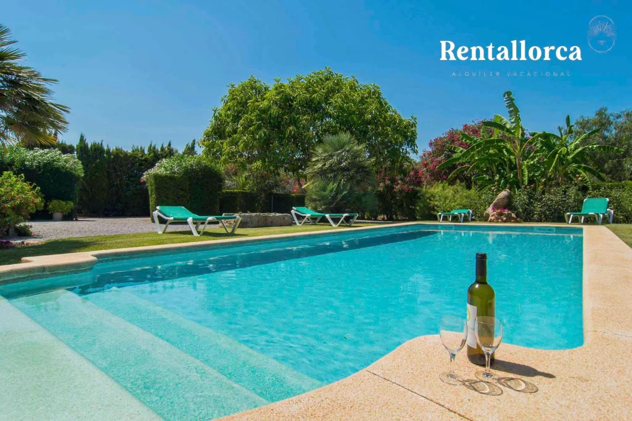 Swimming pool in Finca Comteses Petit by Rentallorca