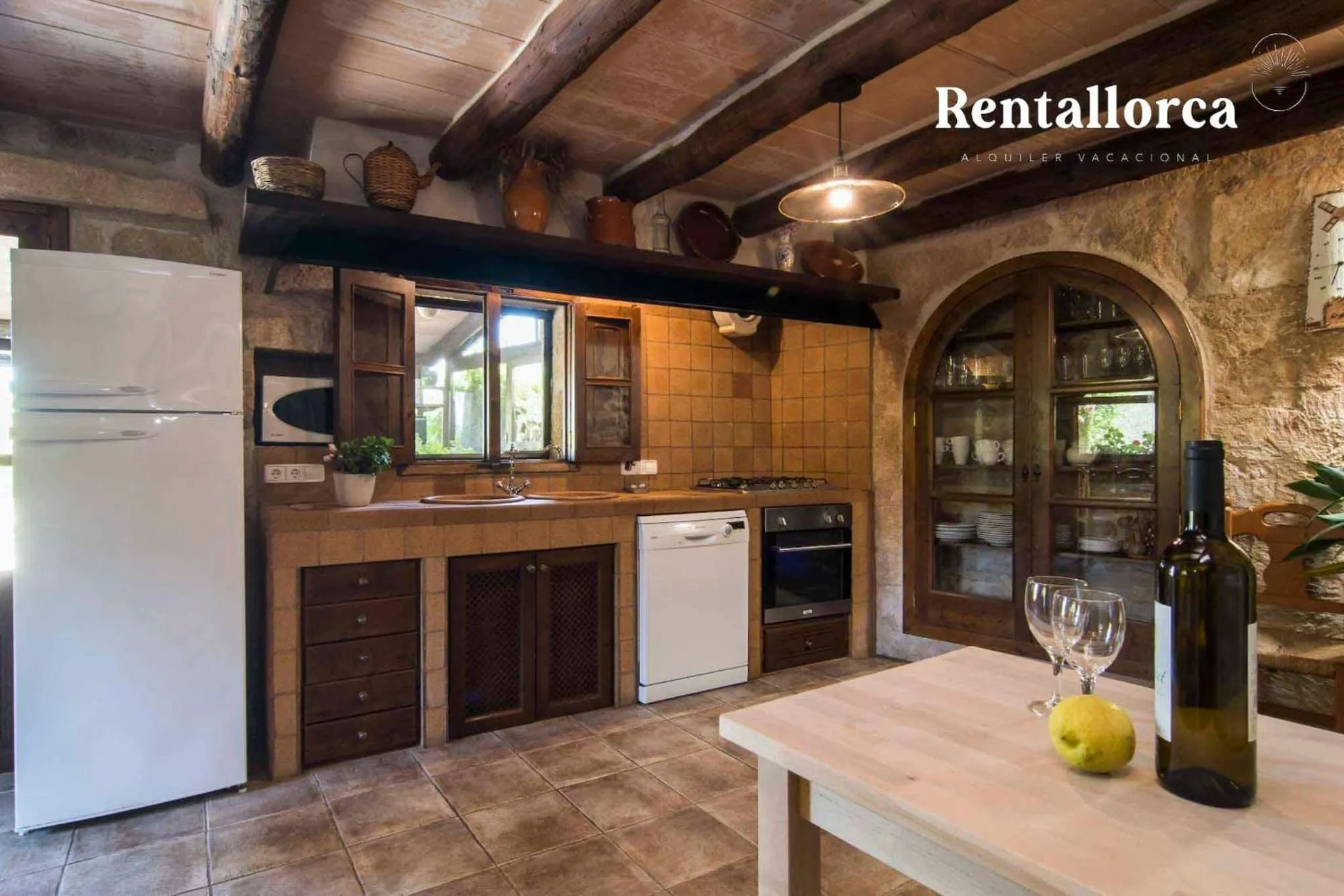 Kitchen or kitchenette in Finca Comteses Petit by Rentallorca